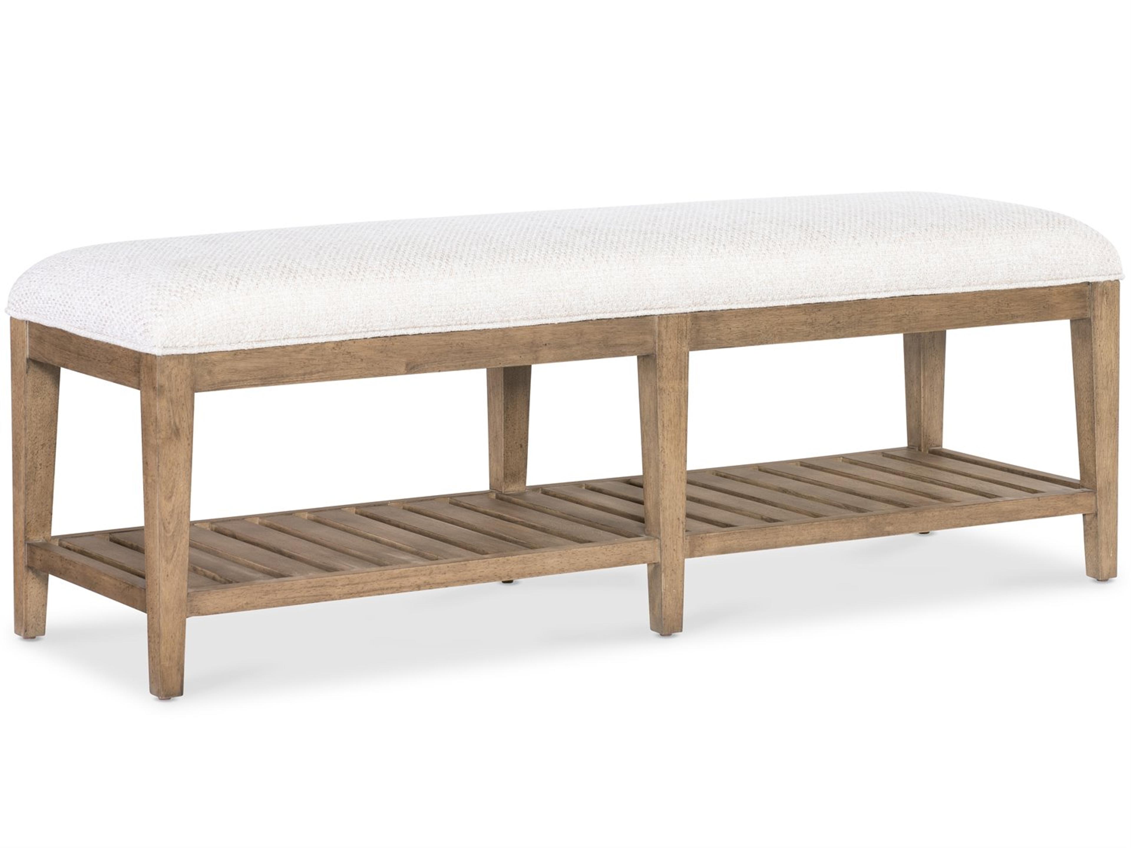 Vineyard Row Sonoma Beige Upholstered Accent Bench