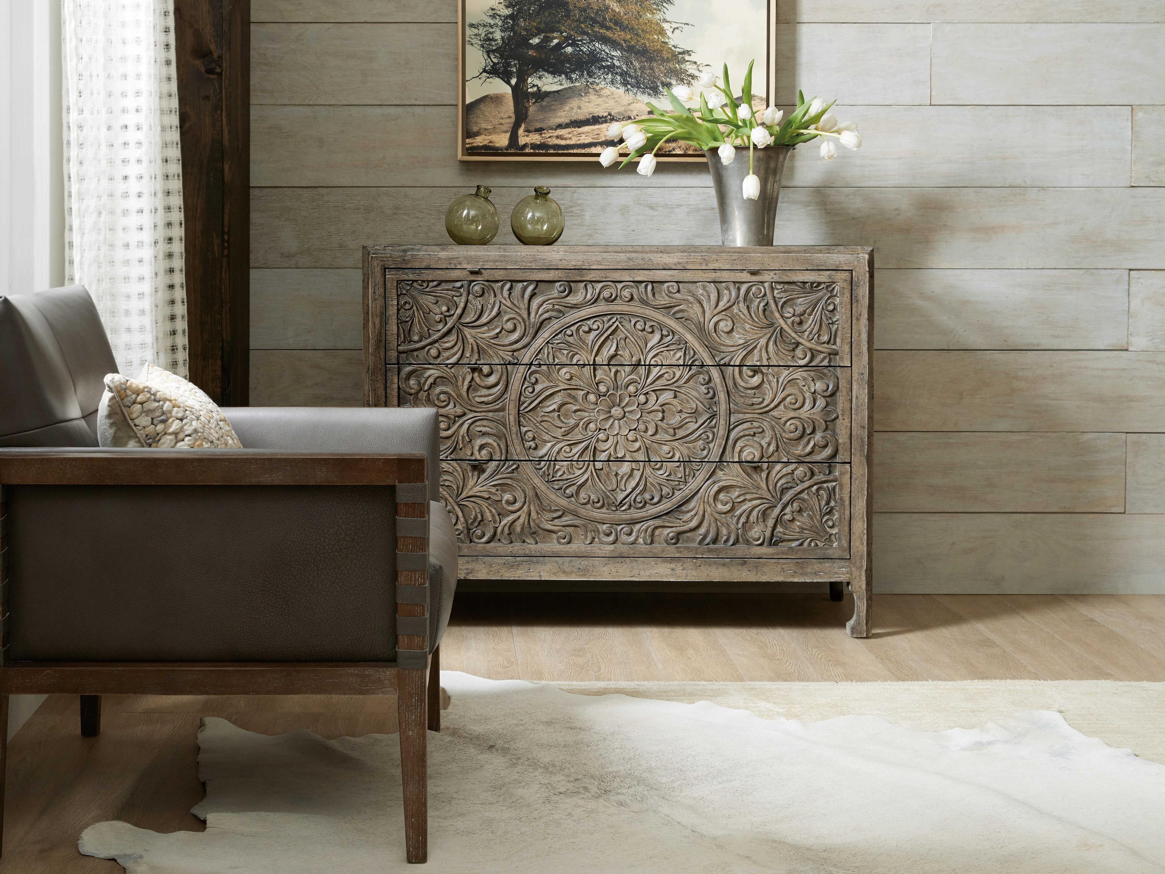 Luxecor Heritage 3-Drawers Wood Brown Hardwood Accent Chest