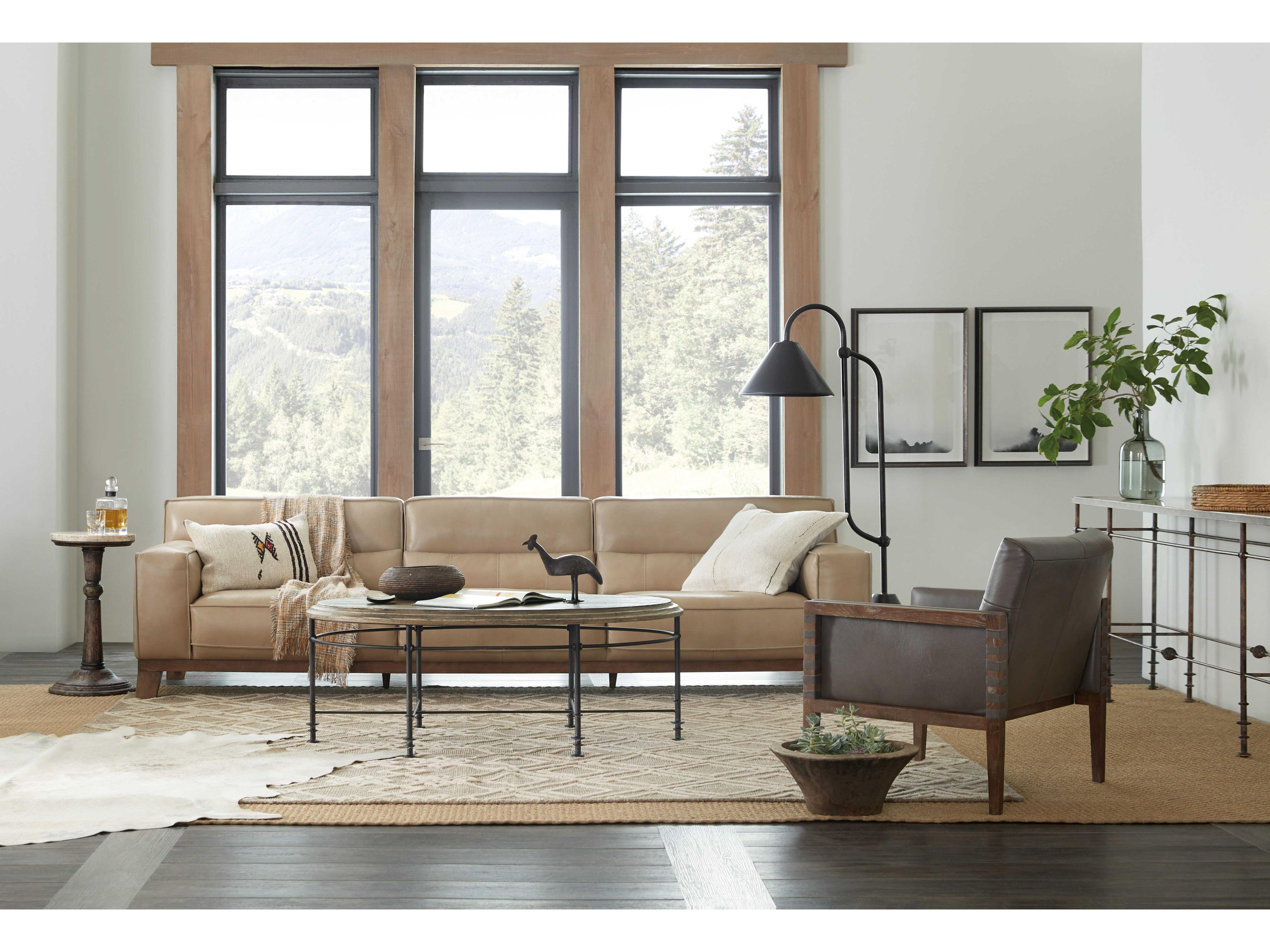 Luxecor Heritage Round Stone Dark Wood End Table