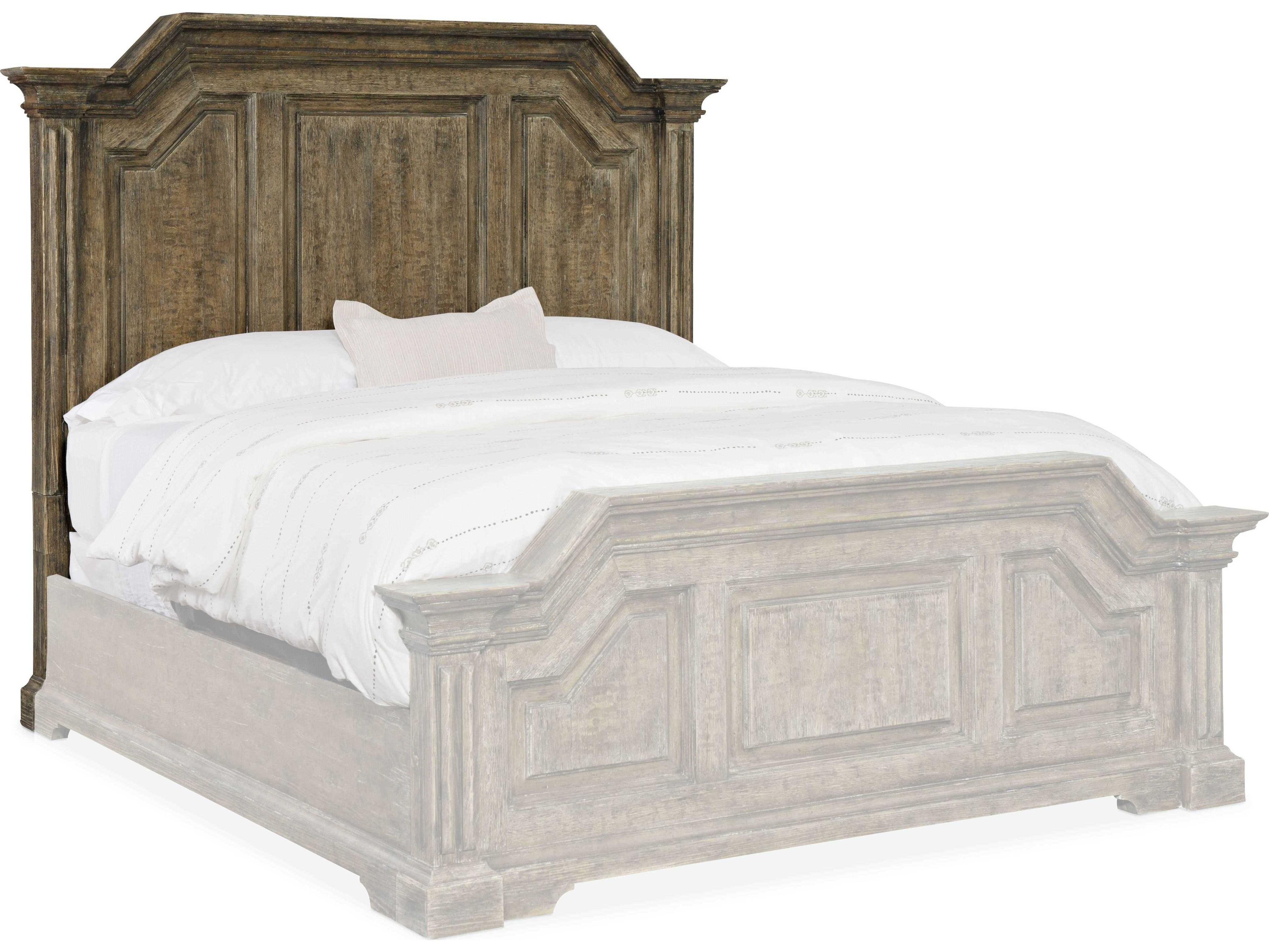 Luxecor Heritage Bradshaw Wood Brown Hardwood Queen Panel Bed