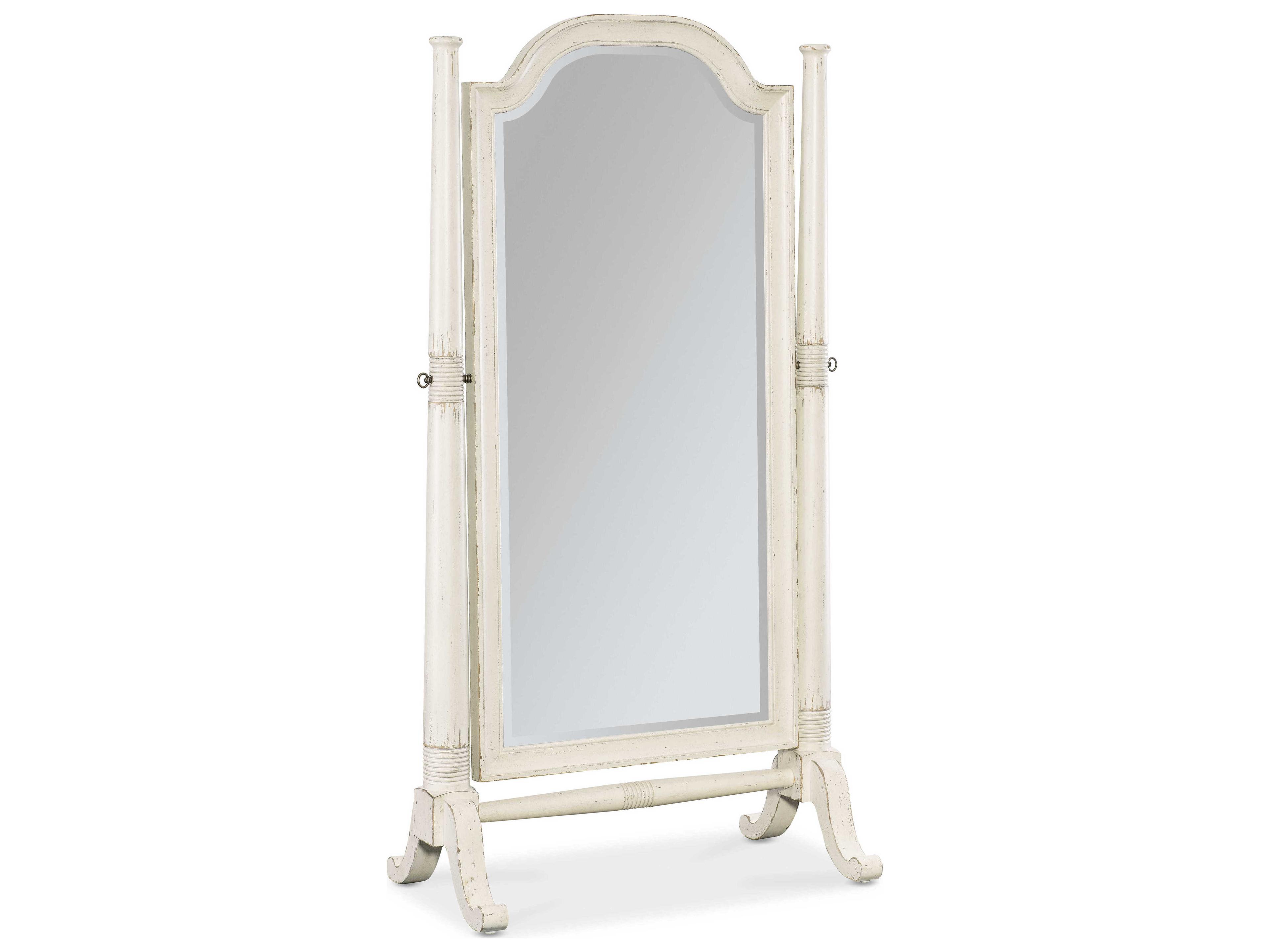 Americana White Floor Mirror Rectangular