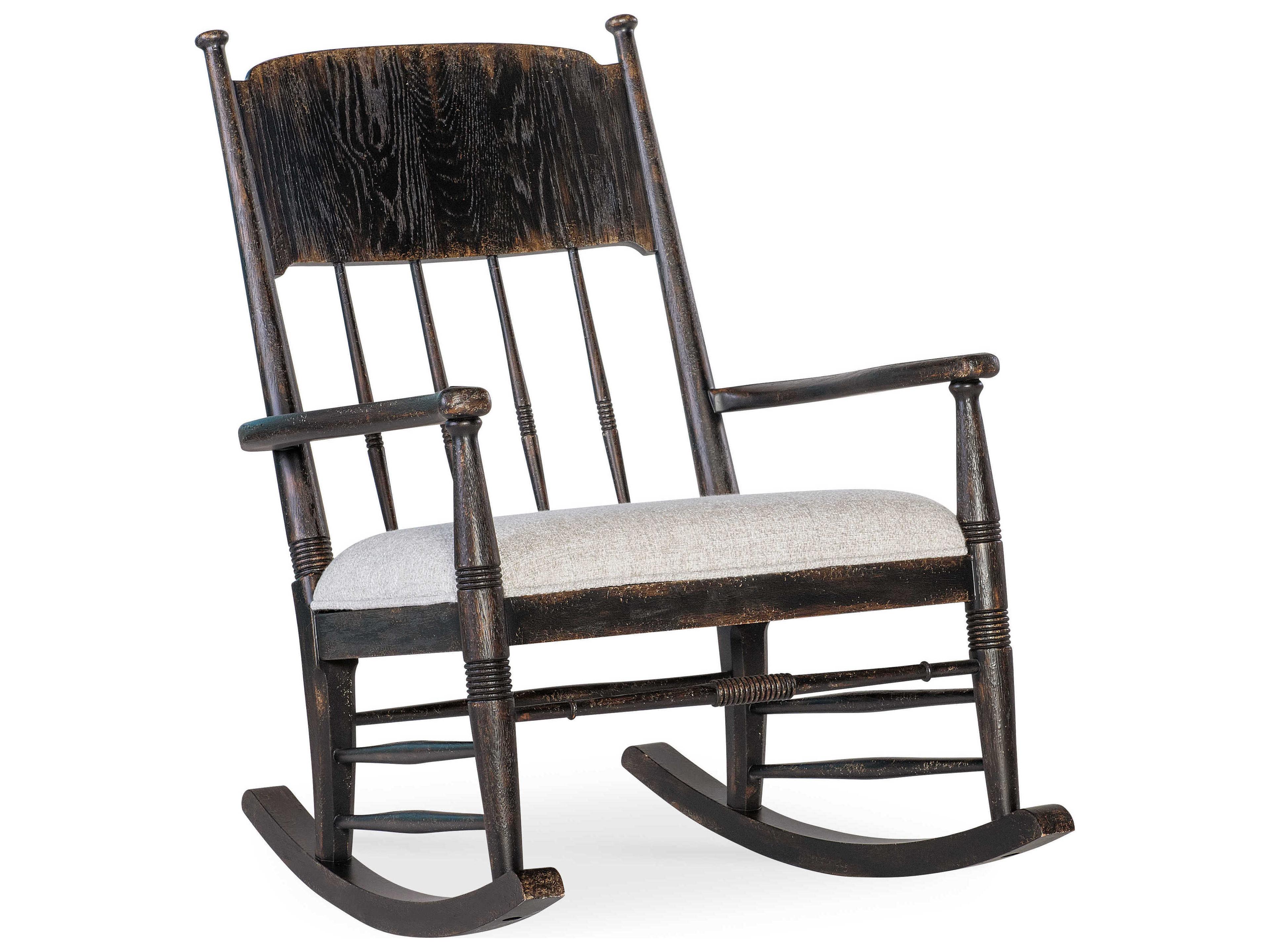 Americana Rocker Brown Fabric Rocking Chair