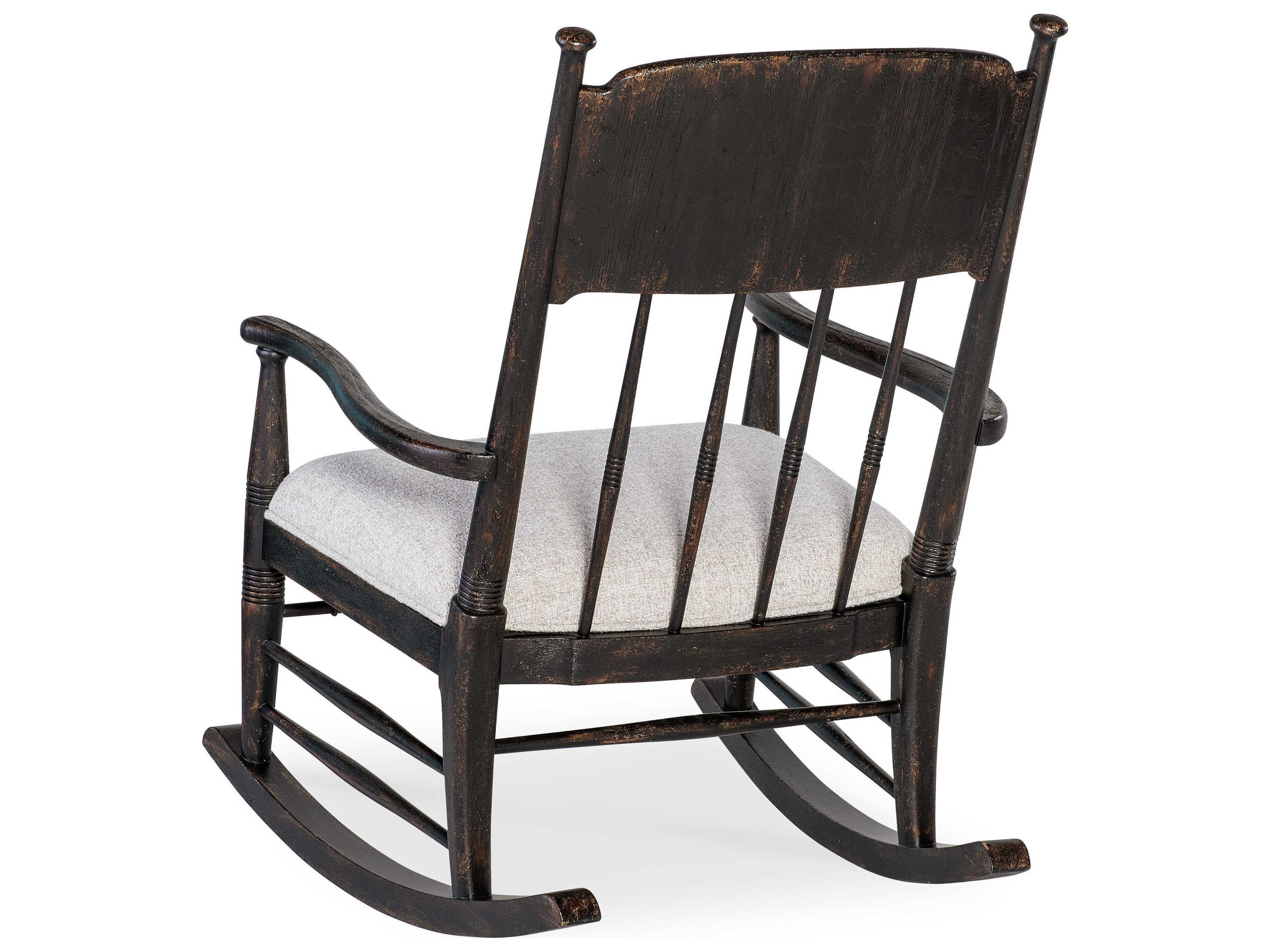 Hooker Furniture Americana Rocker Brown Fabric Rocking Chair