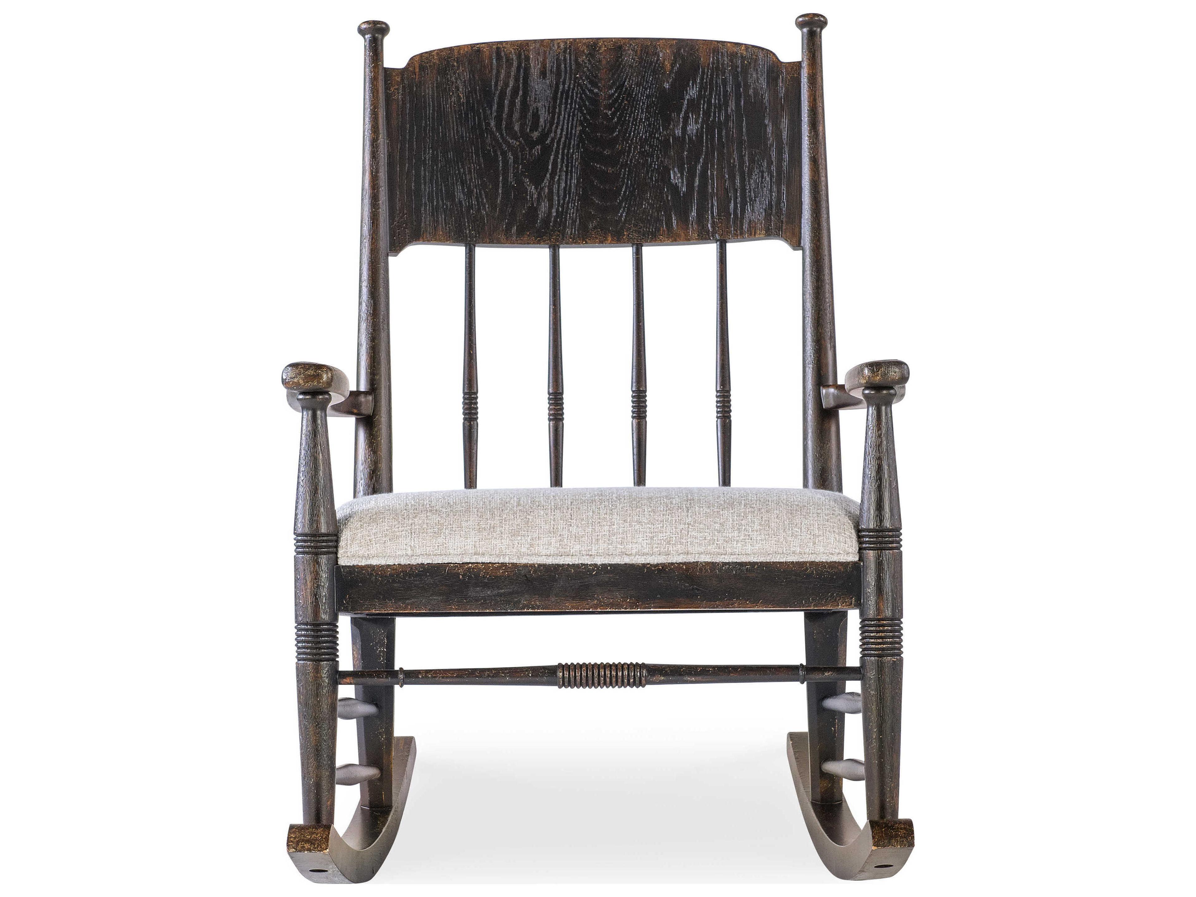 Hooker Furniture Americana Rocker Brown Fabric Rocking Chair
