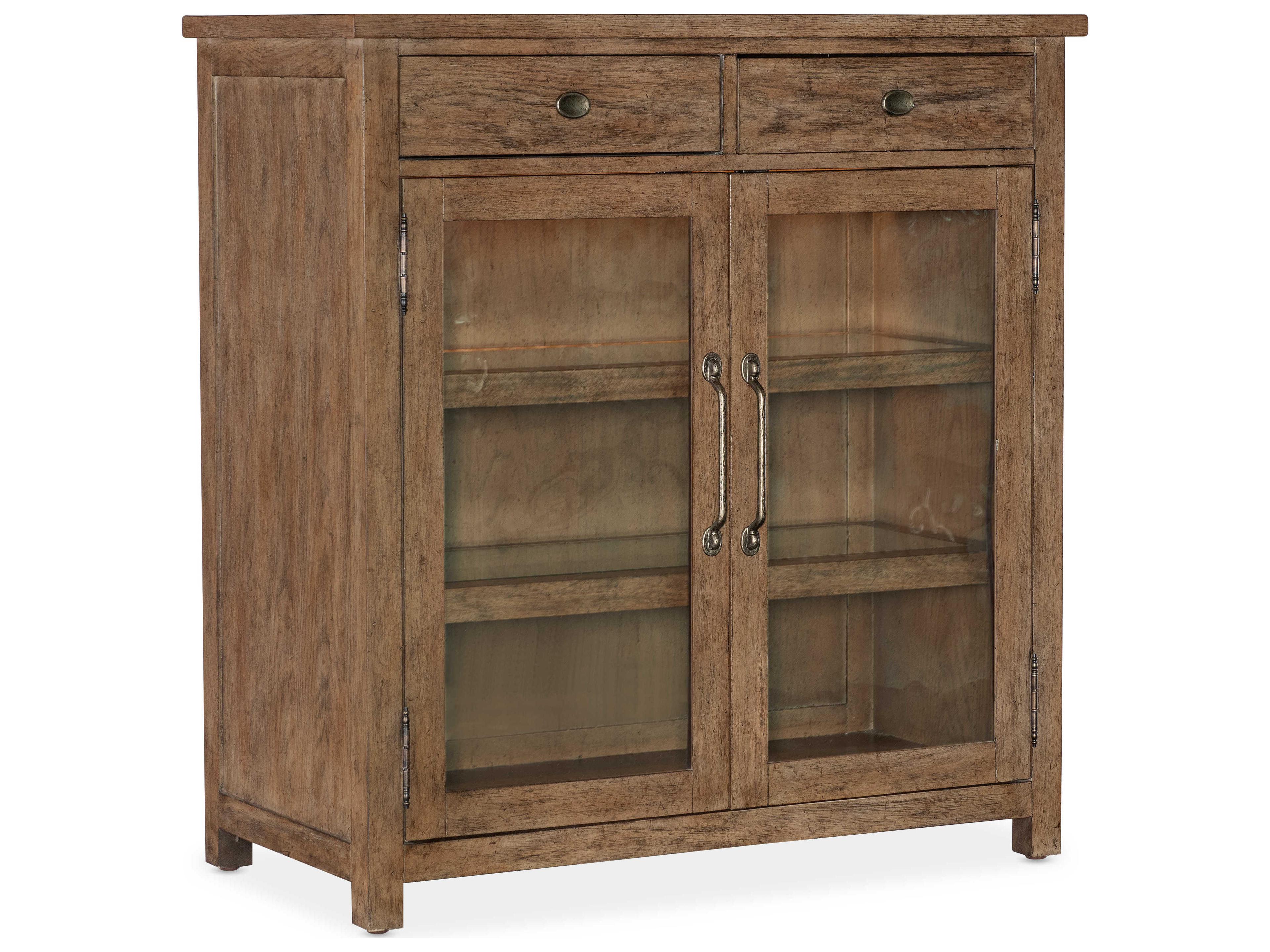 Americana Brown Oak Wood Accent Chest