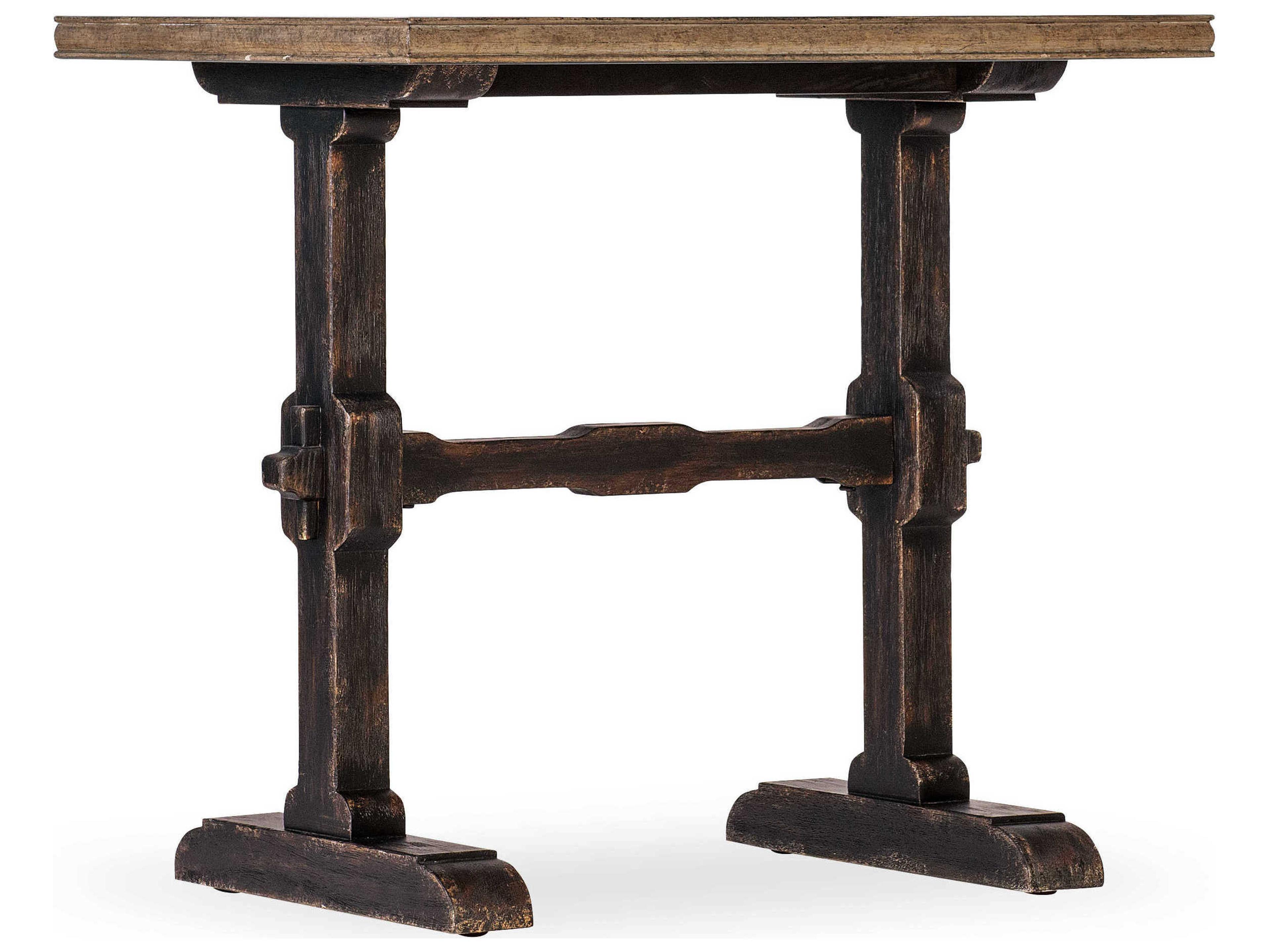 Americana Rectangular Black Wood End Table