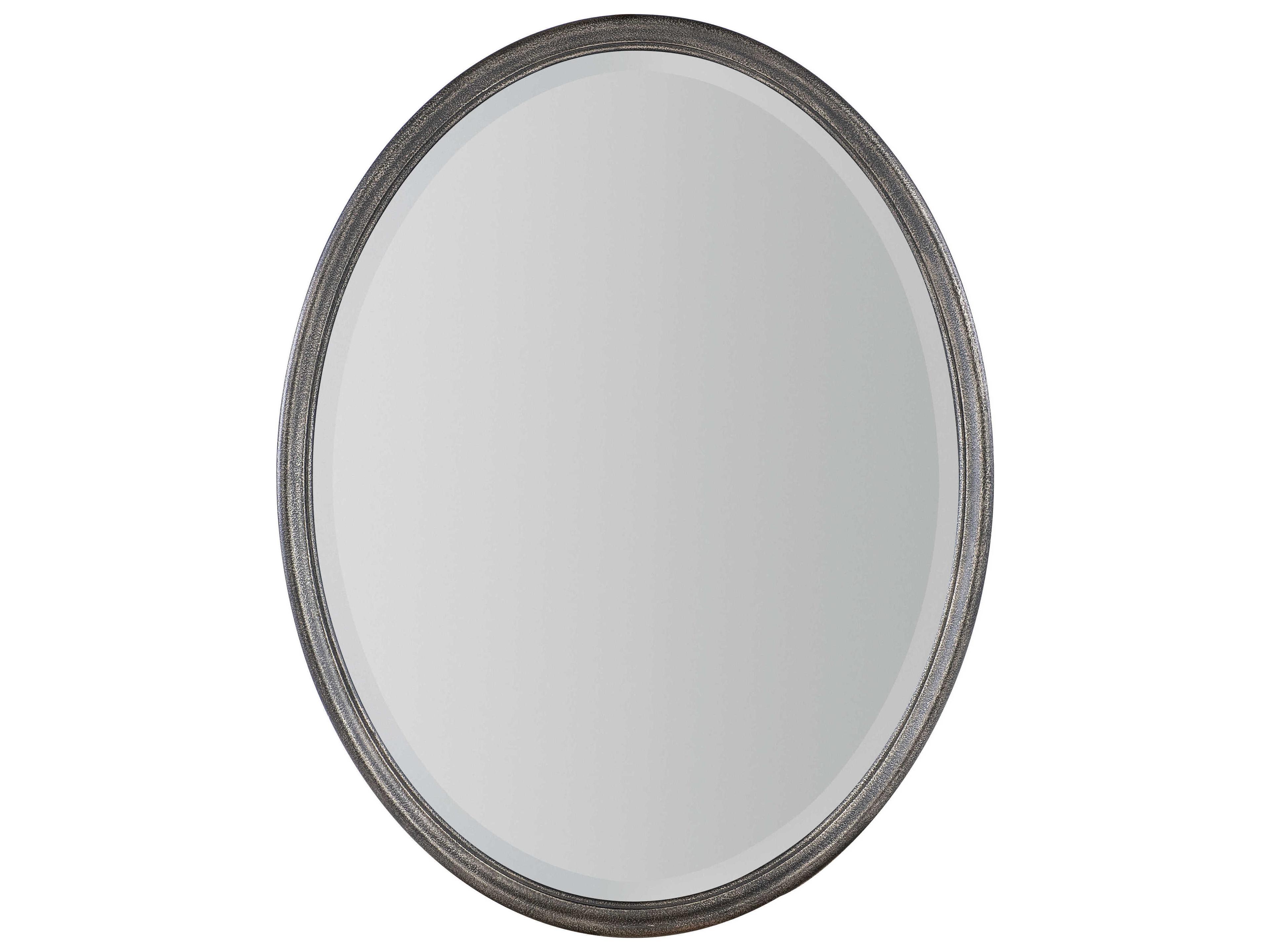 Americana Black Oval Wall Mirror