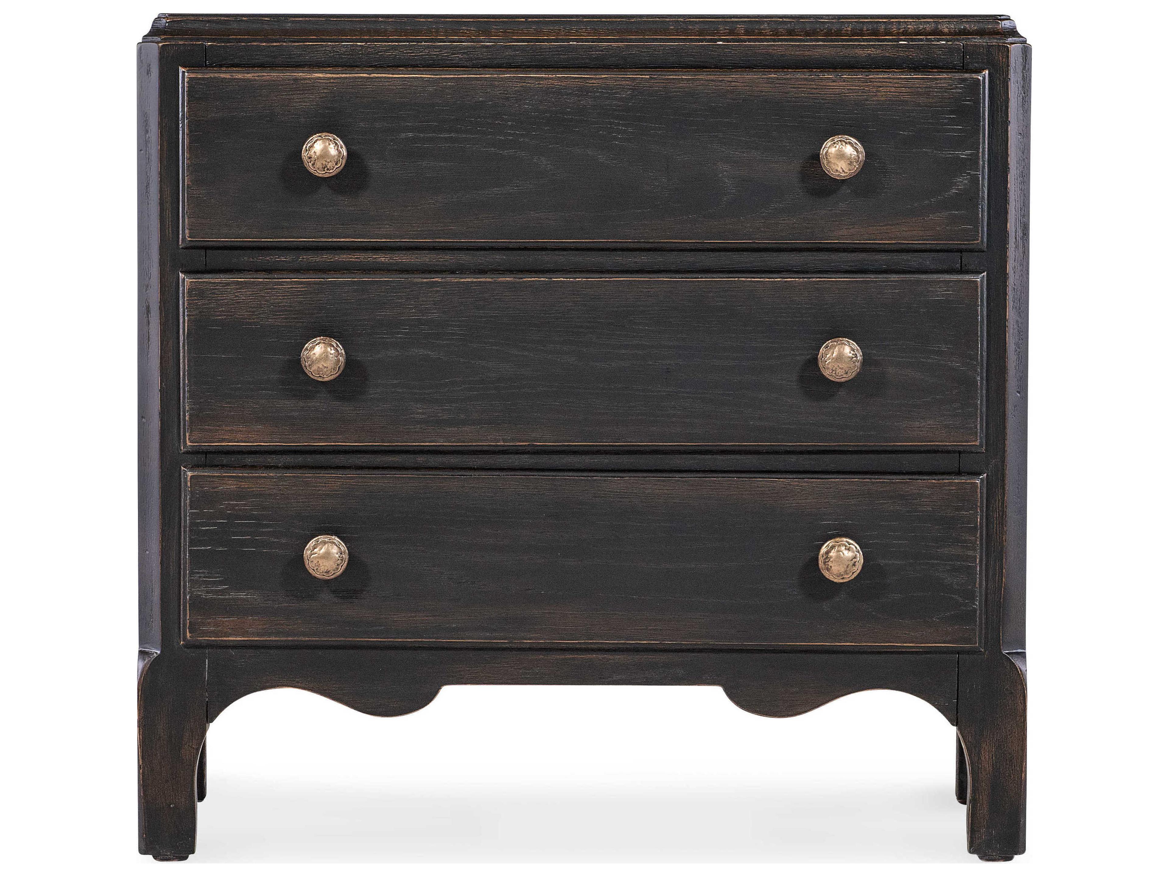 Luxecor Heritage 3-Drawer Brown Oak Wood Nightstand