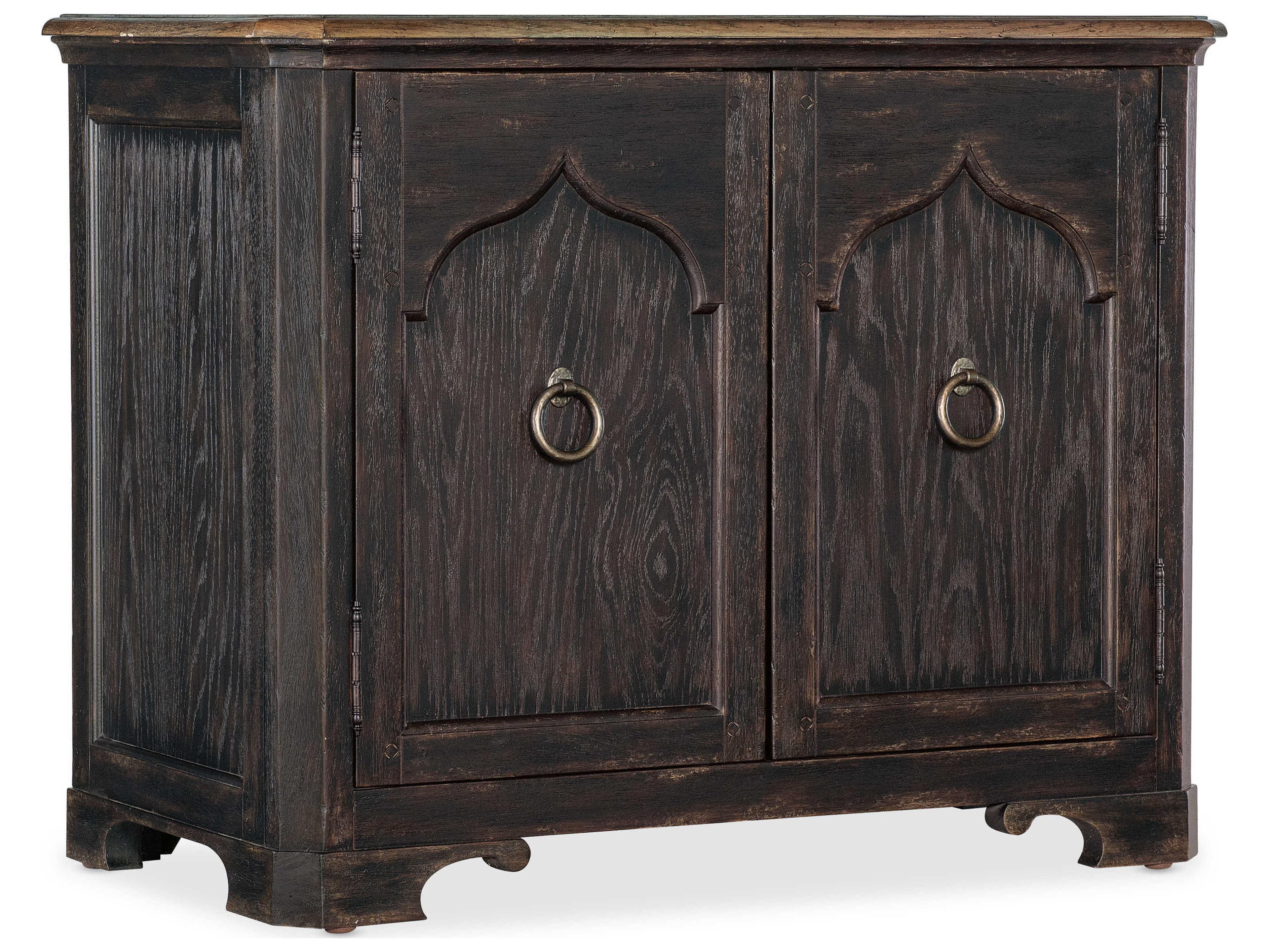 Americana Brown Oak Wood Nightstand