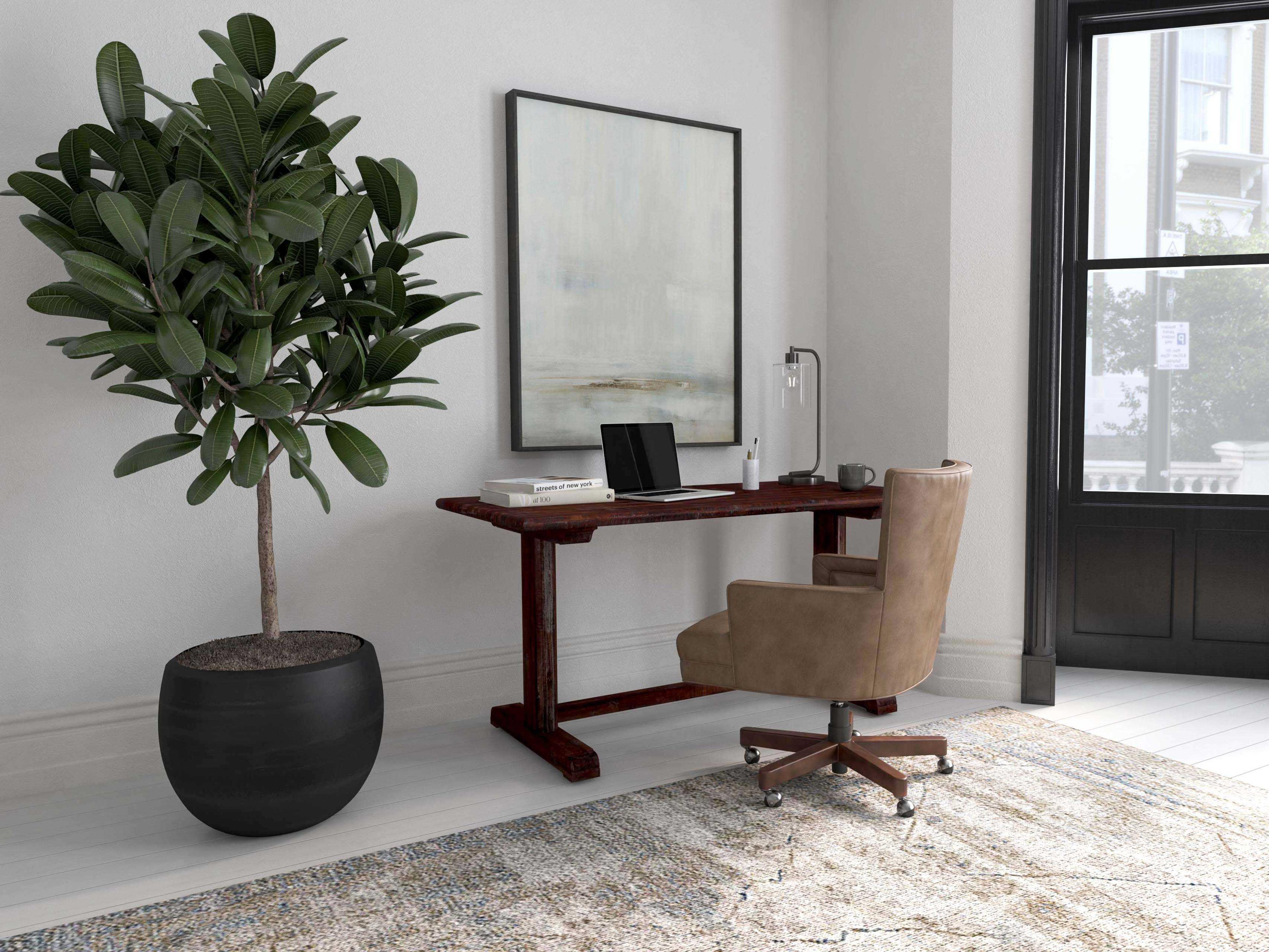 Luxecor Heritage Dark Wood Brown Acacia Writing Desk