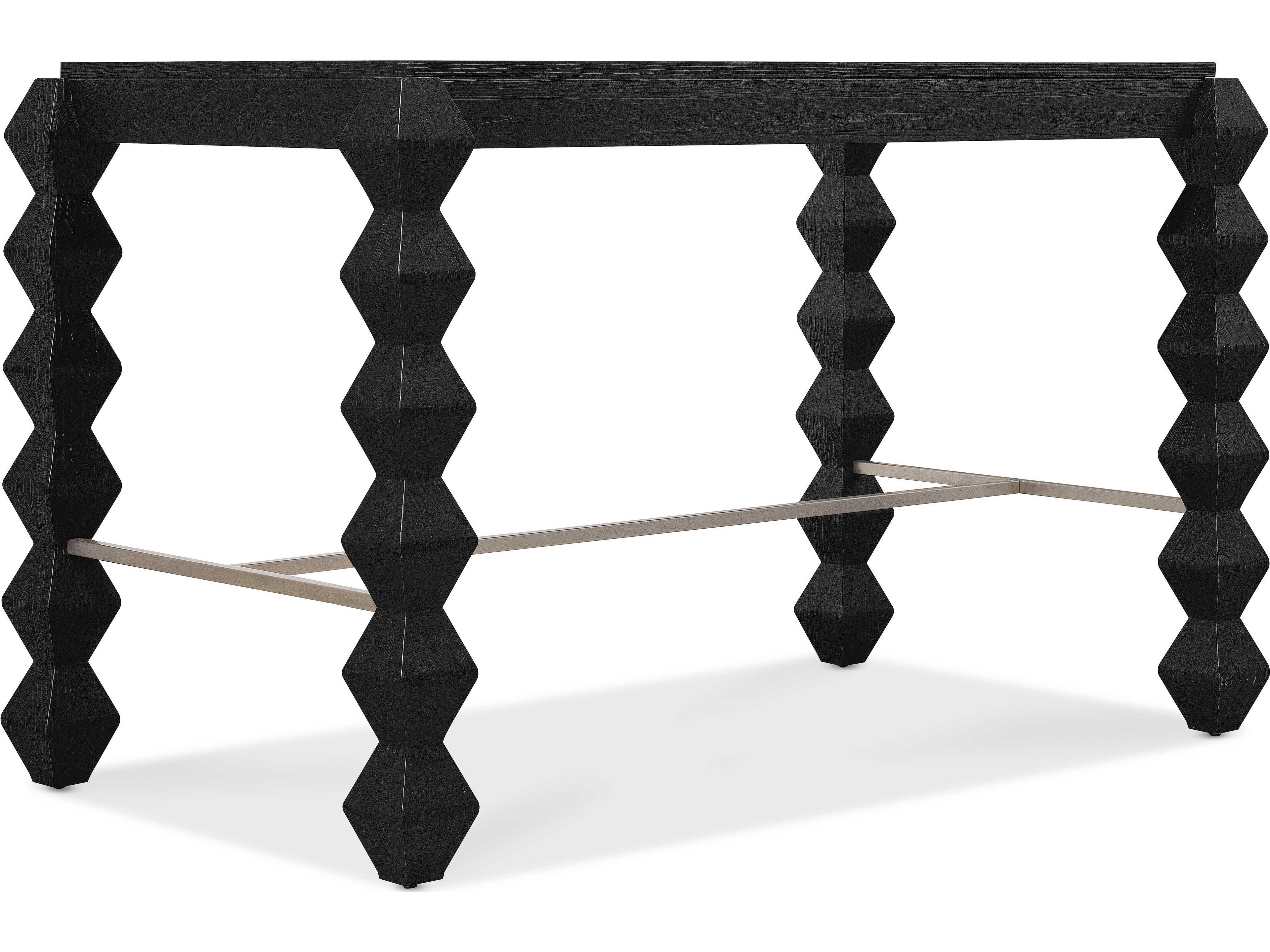 Commerce And Market Black Pine Wood Computer Desk