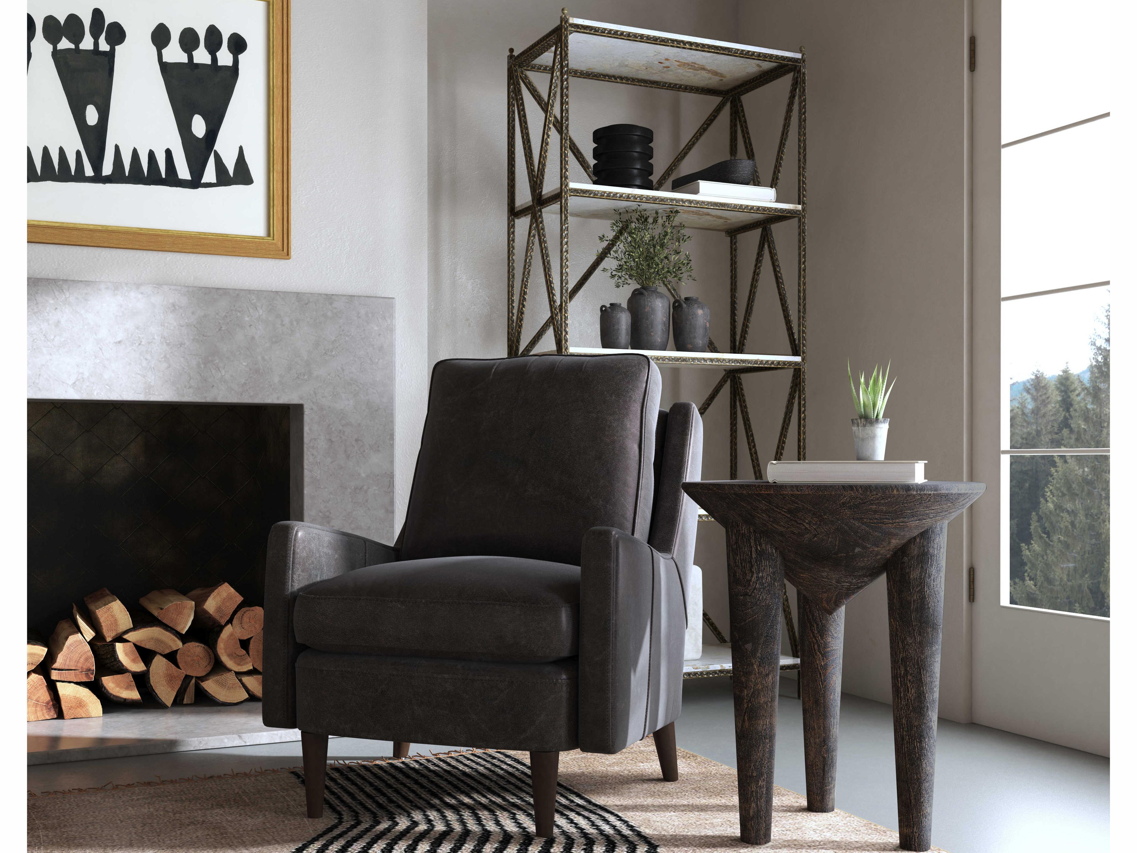 Hooker Furniture Commerce And Market Round Dark Wood End Table