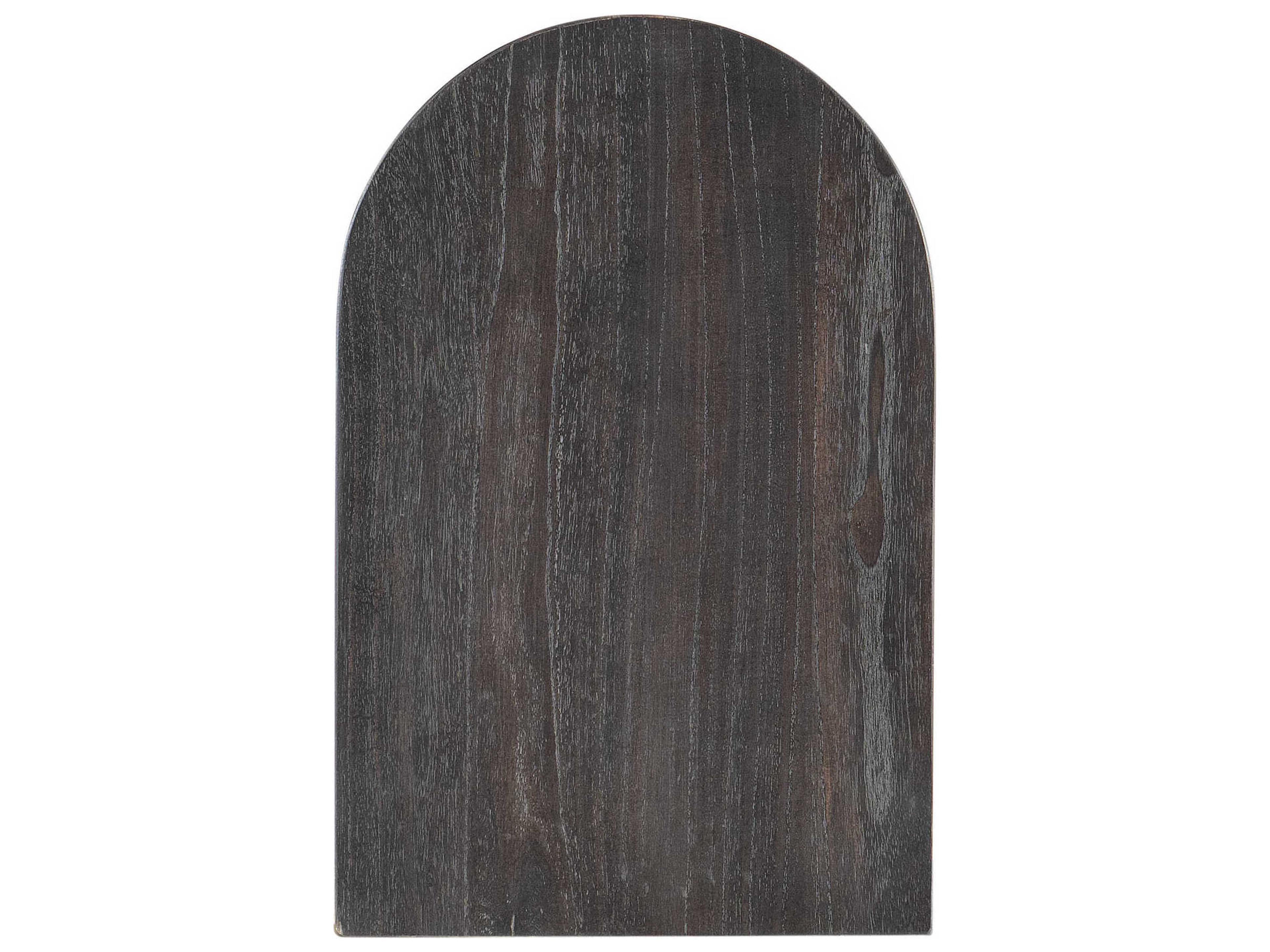 Luxecor Heritage Demilune Dark Wood End Table