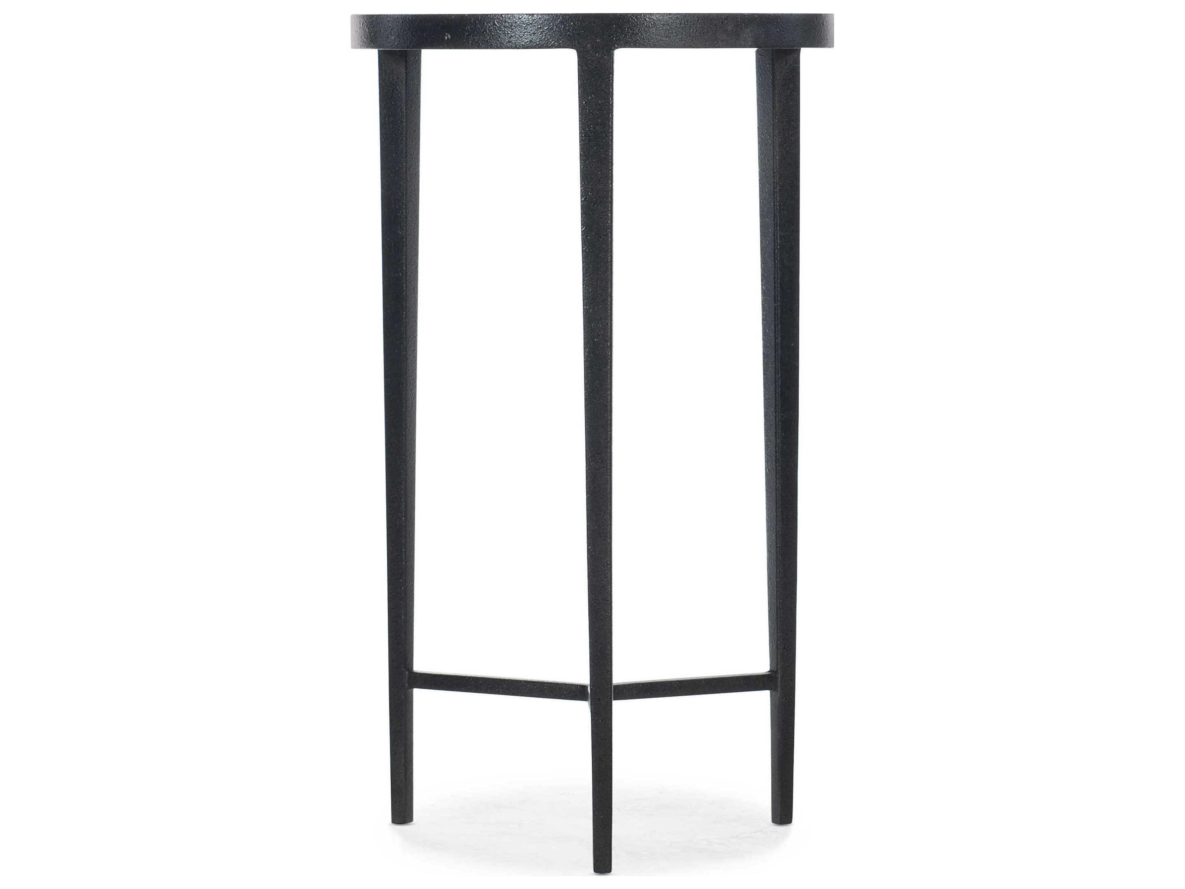 Heritage Round Metal Black End Table