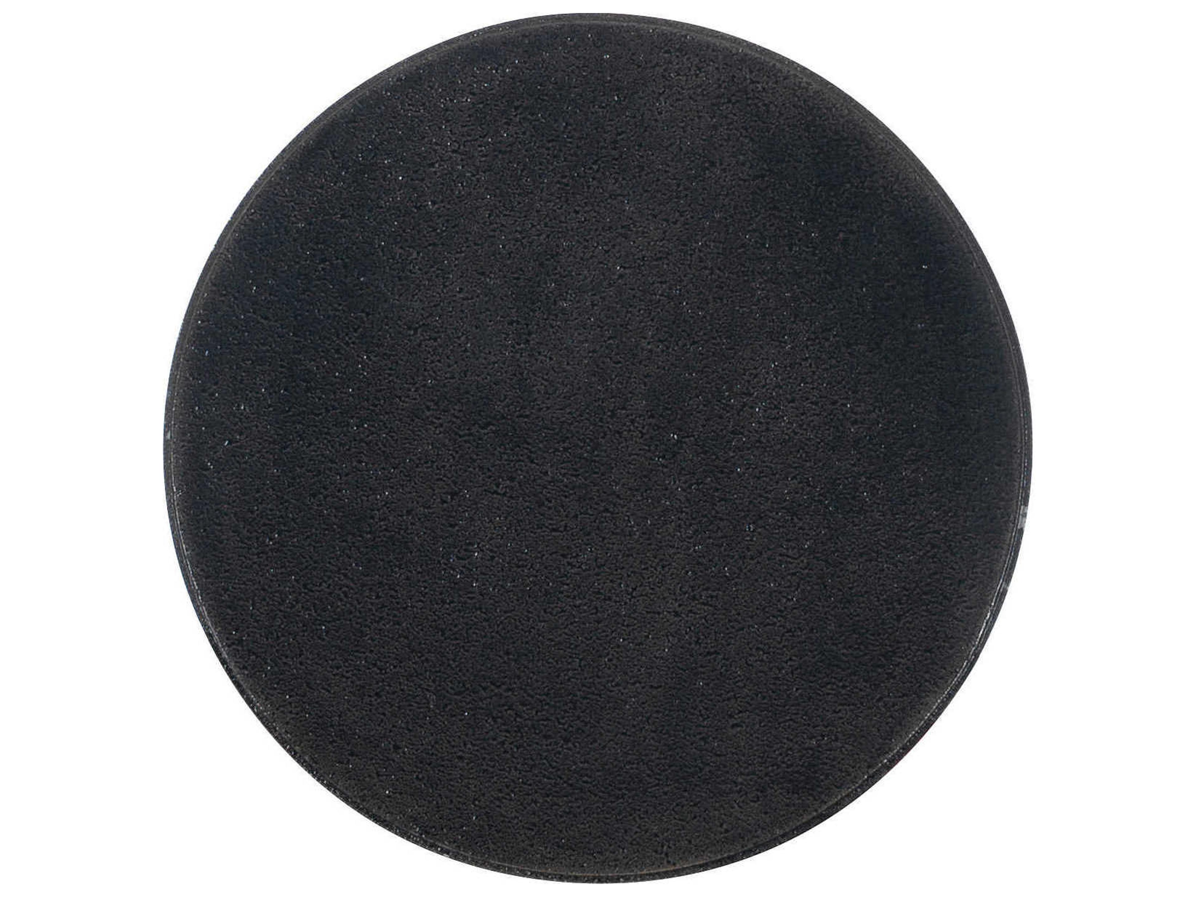 Luxecor Heritage Round Metal Black End Table