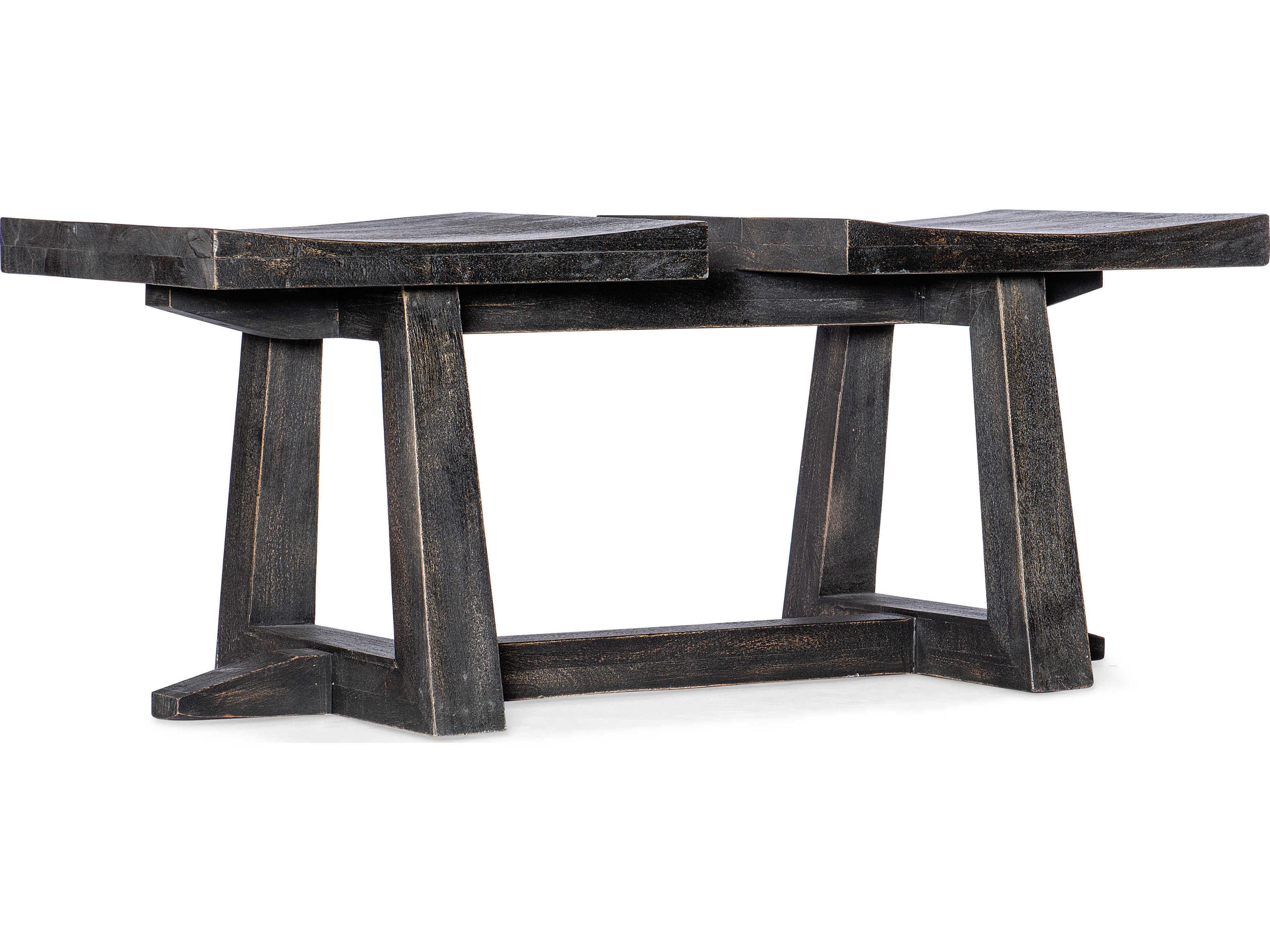 Commerce And Market Black Accent Bench