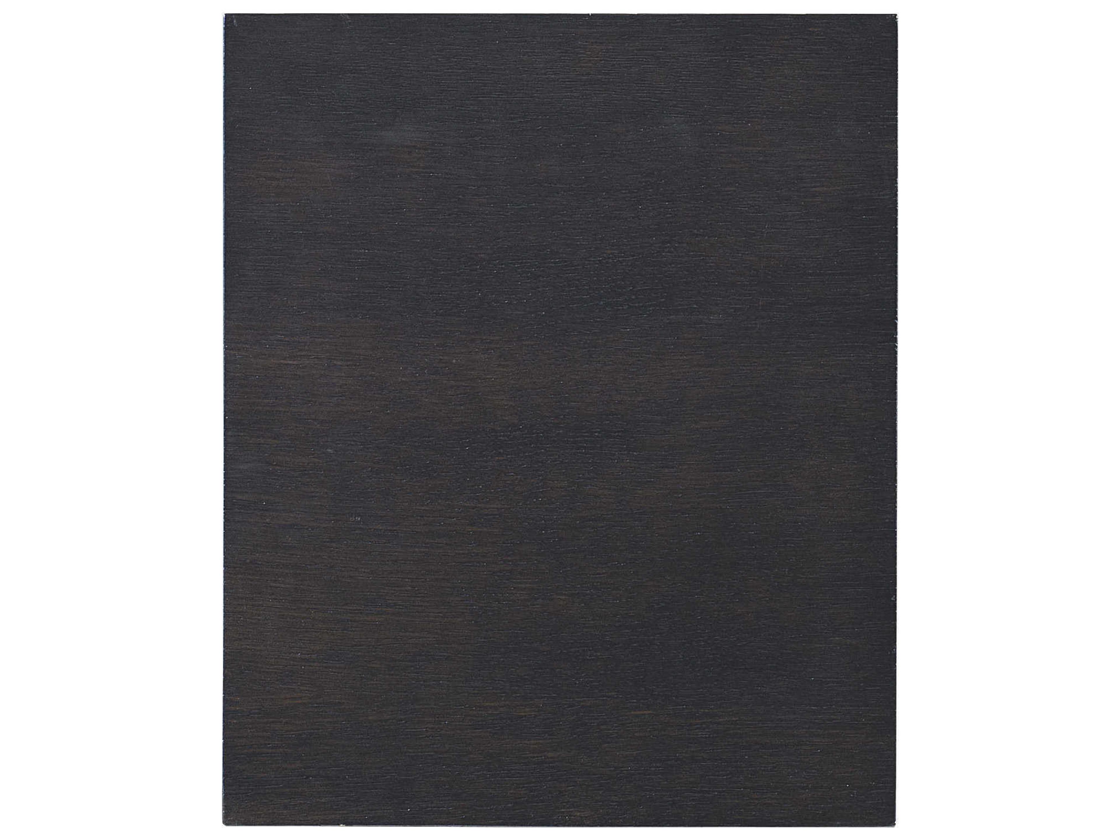 Luxecor Heritage Rectangular Wood Black Silver End Table