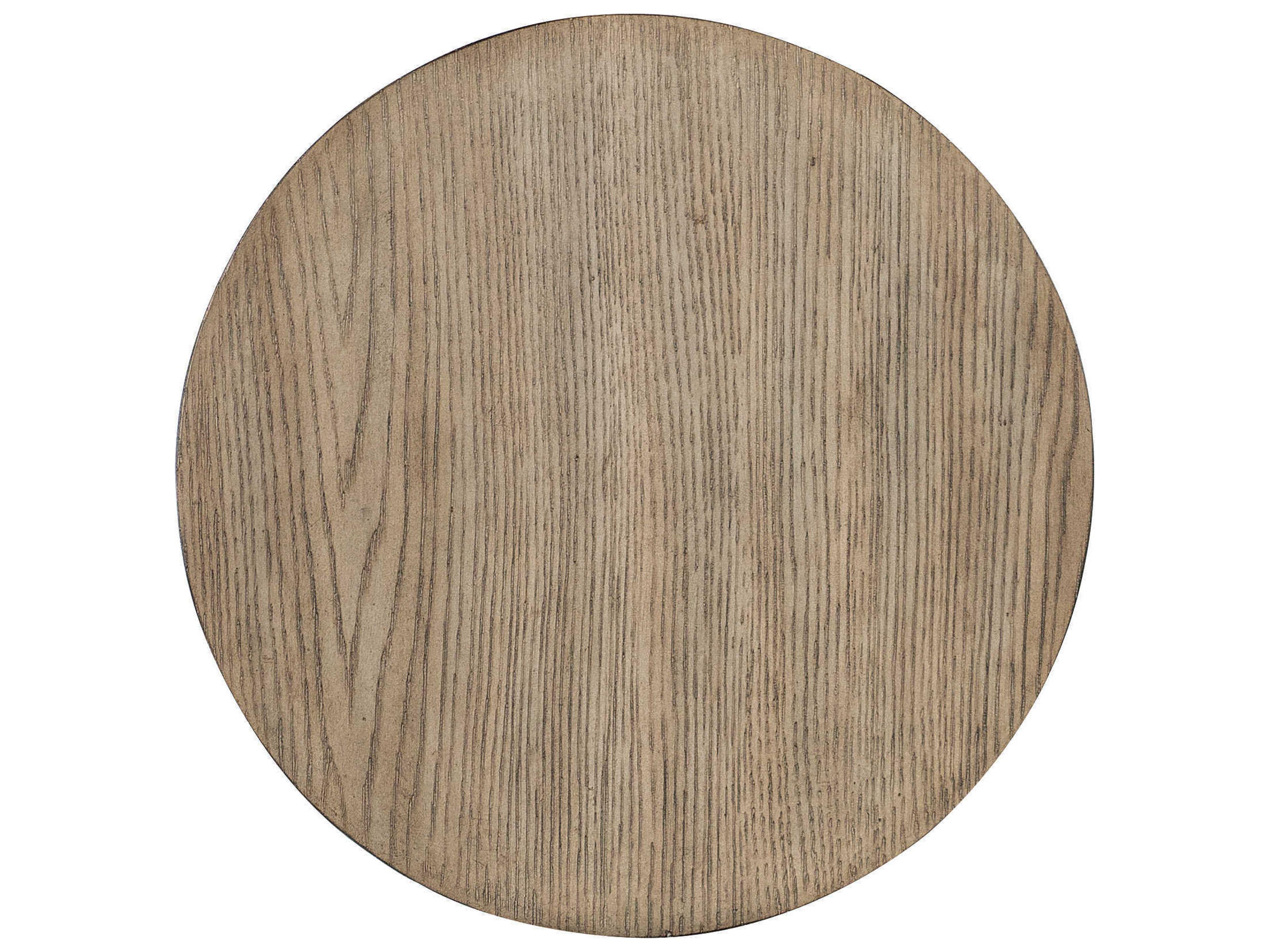 Hooker Furniture Commerce And Market Round Robin Resin Light Wood End Table