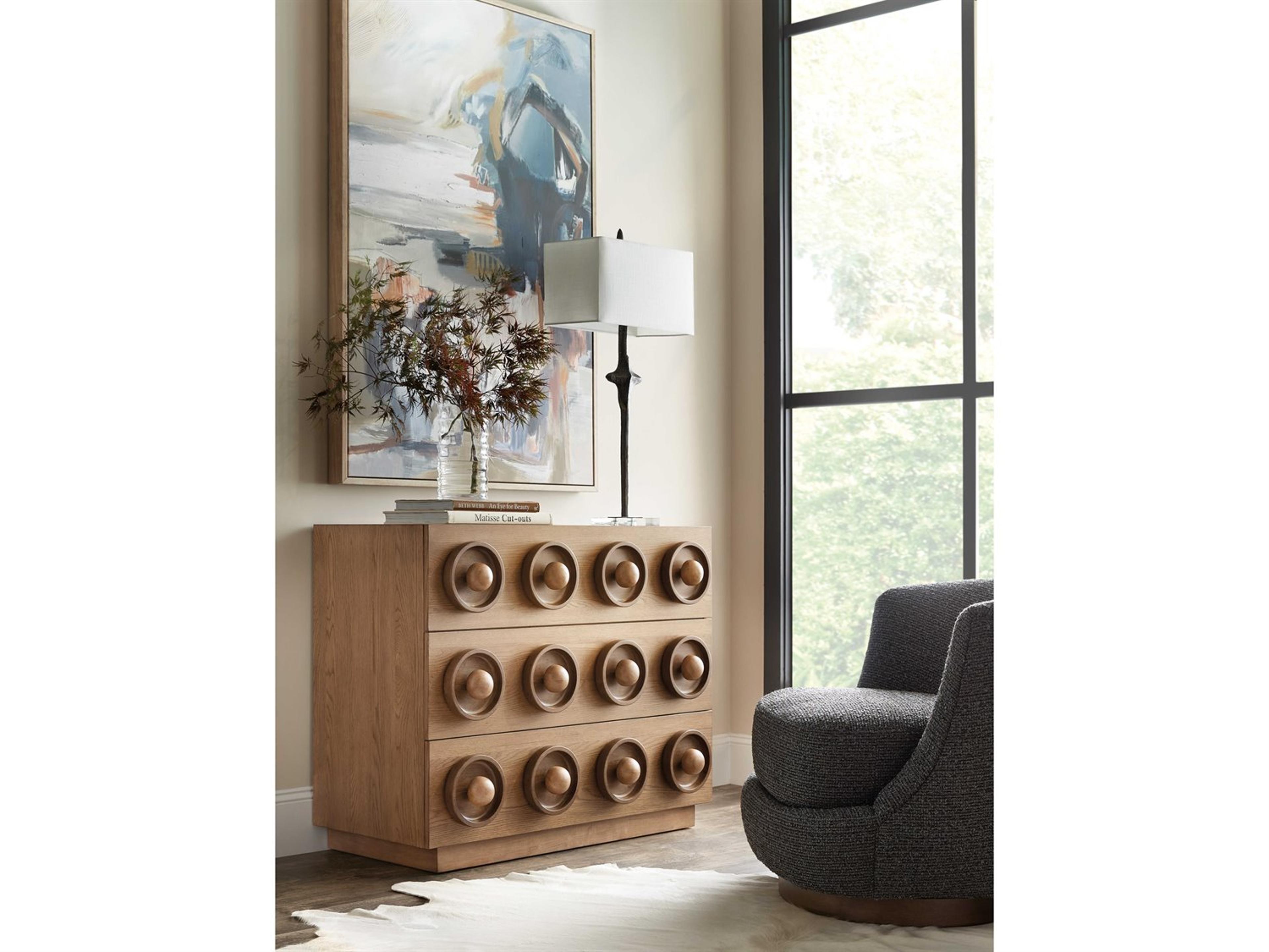 Hooker Furniture Commerce And Market Brown Oak Wood Accent Chest