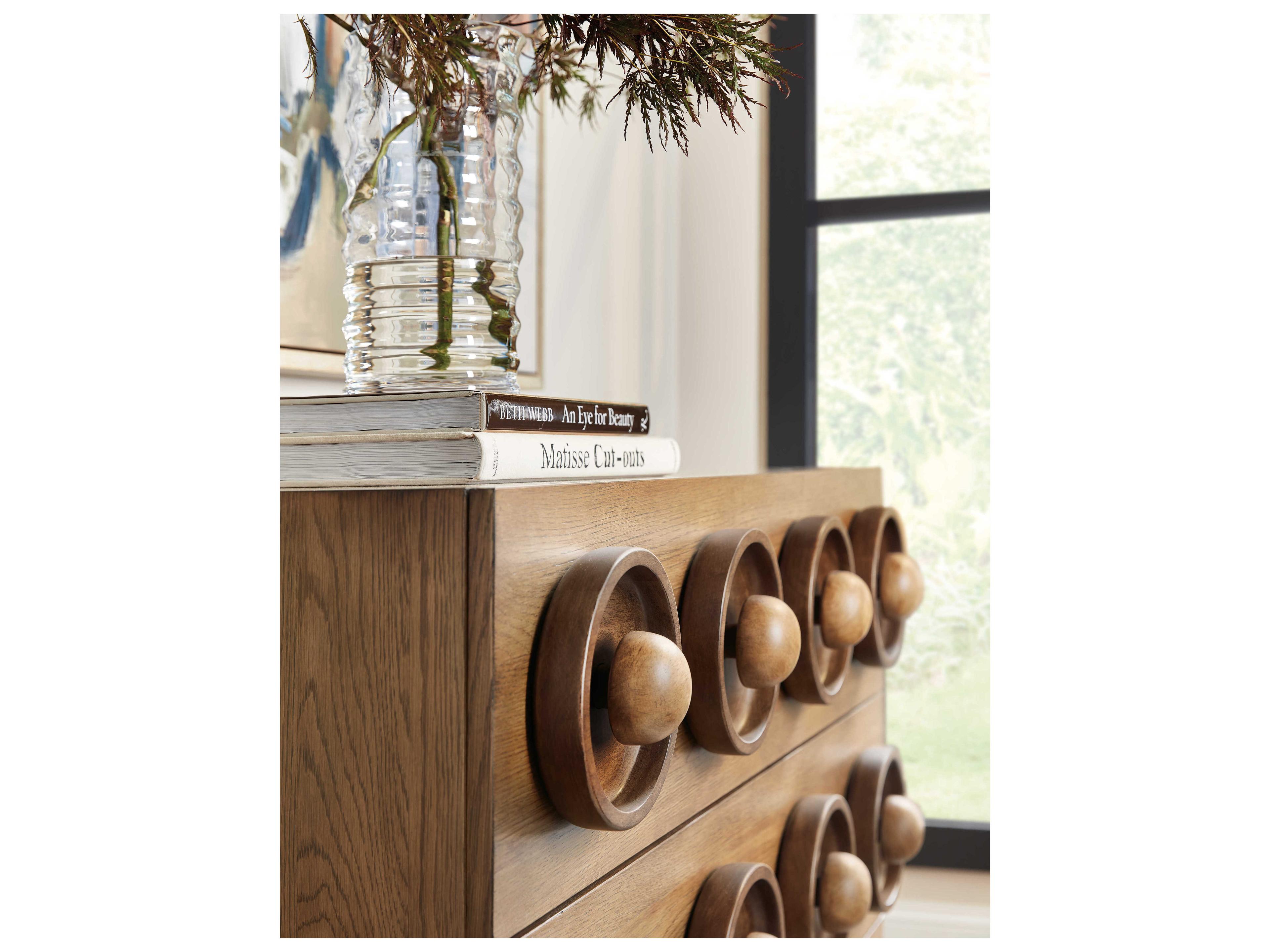 Hooker Furniture Commerce And Market Brown Oak Wood Accent Chest