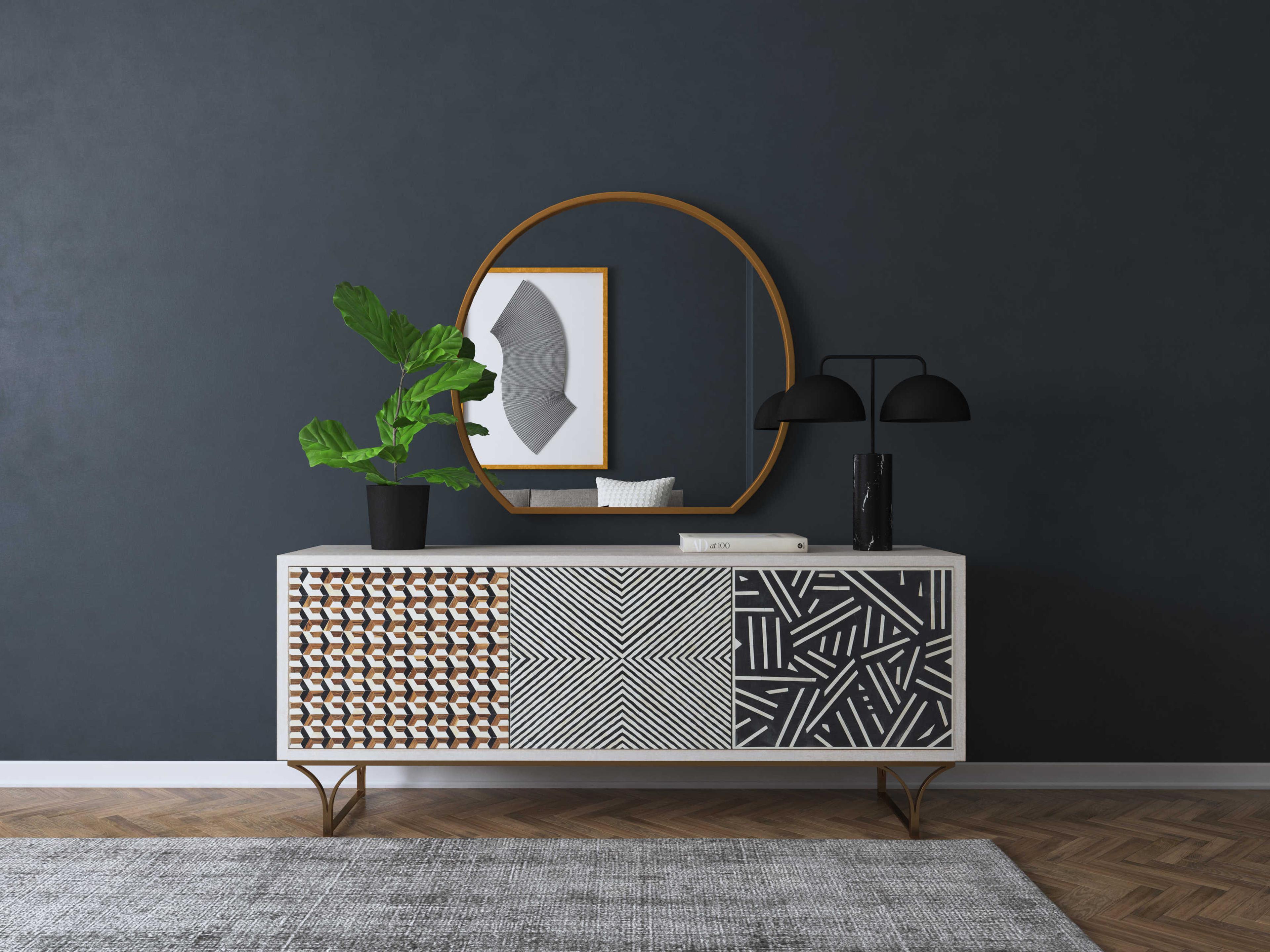 Luxecor Heritage Jaiden 72" Mango Wood White Washed Natural Media Console