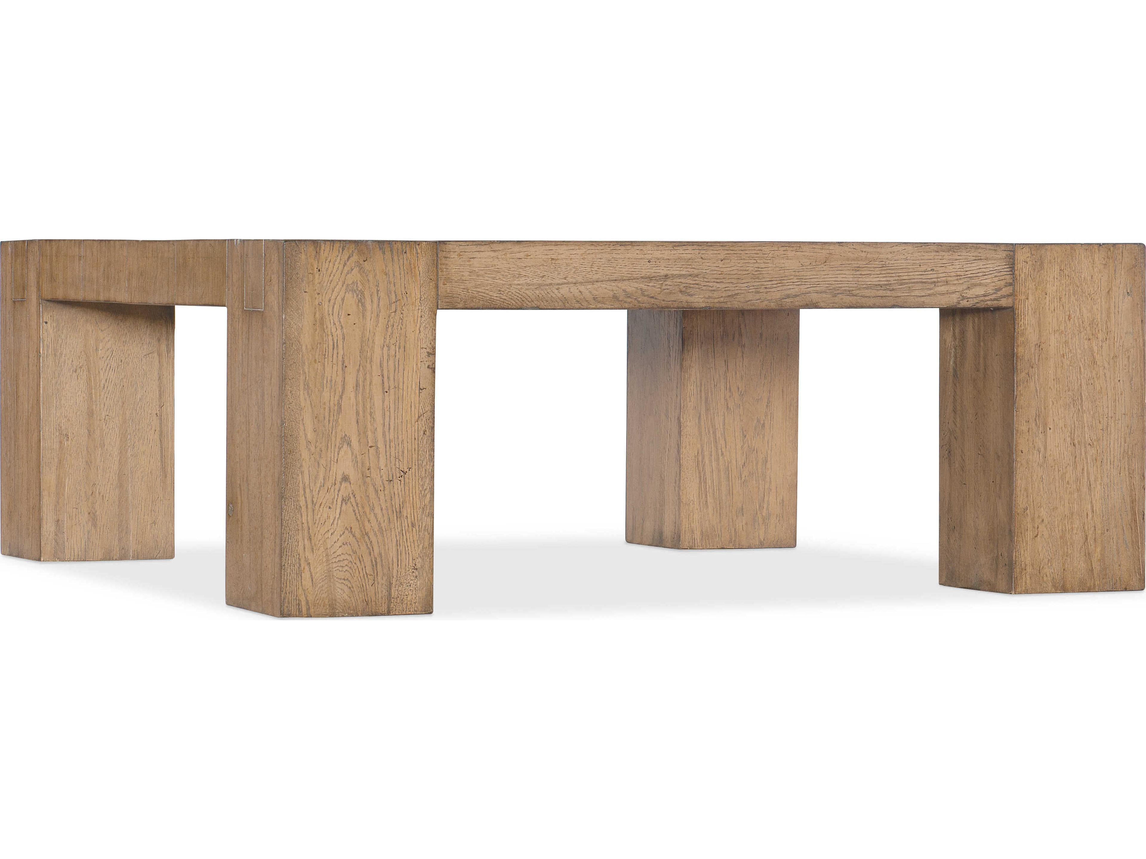 Hooker Furniture Commerce And Market Square Wood Natural Cocktail Table