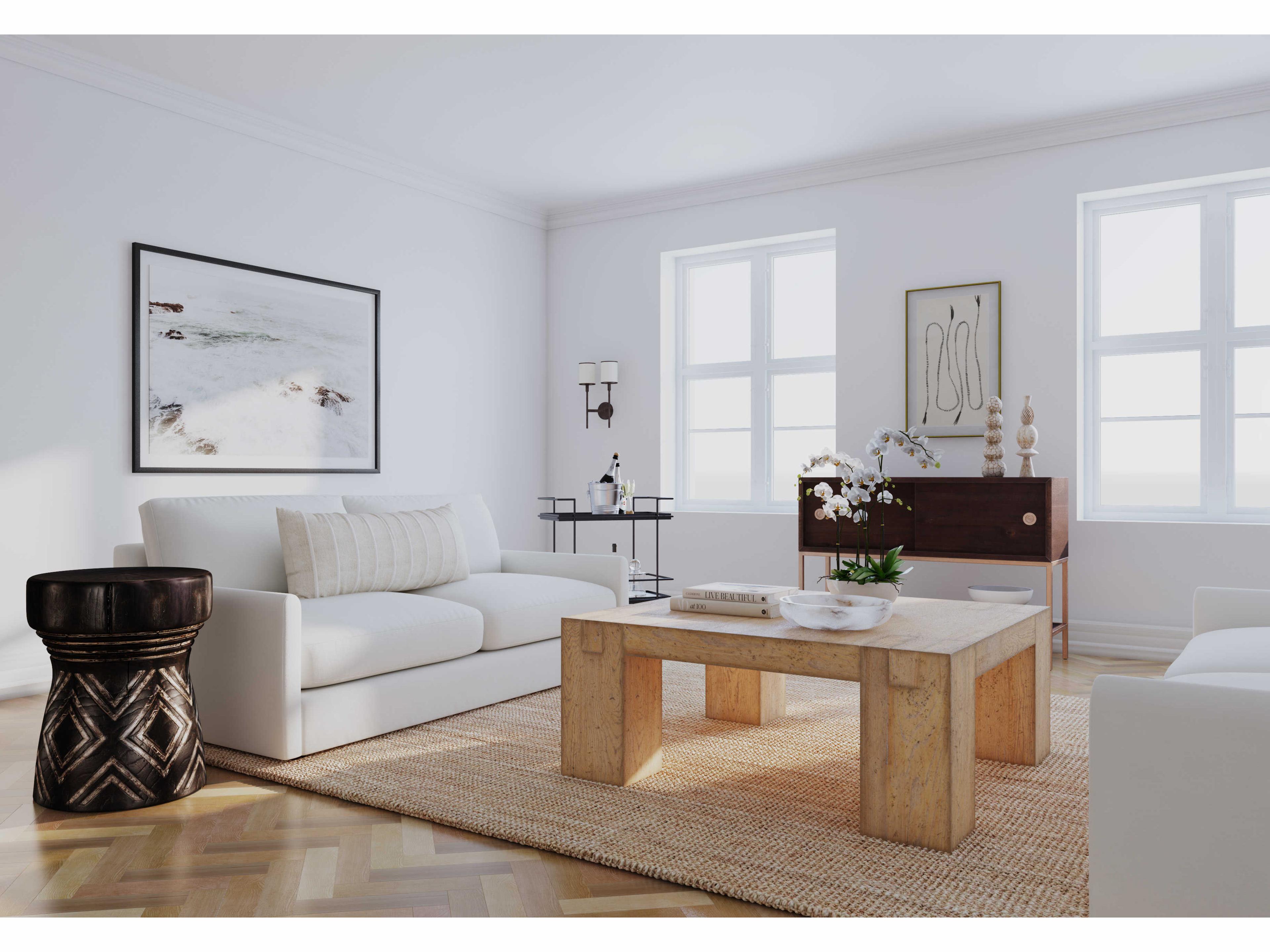 Hooker Furniture Commerce And Market Square Wood Natural Cocktail Table