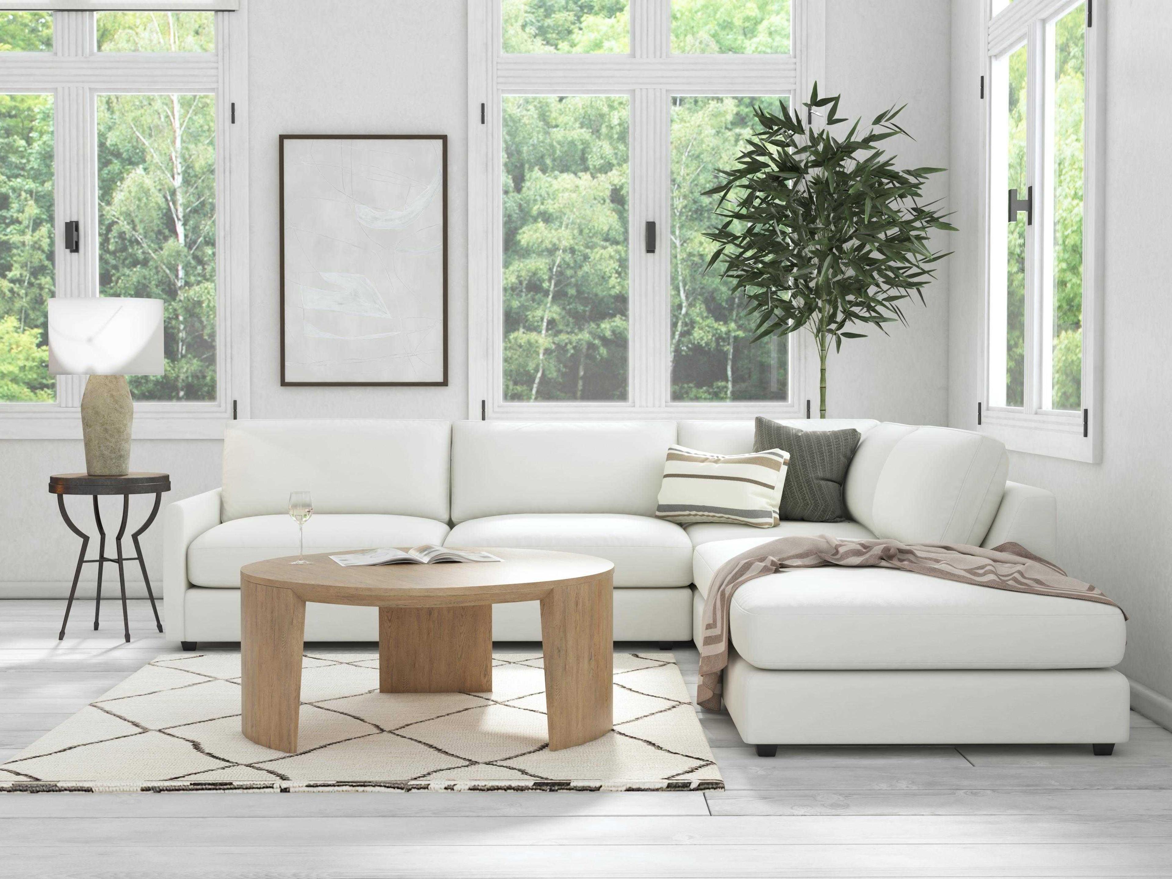 Luxecor Heritage Round Wood Natural Cocktail Table