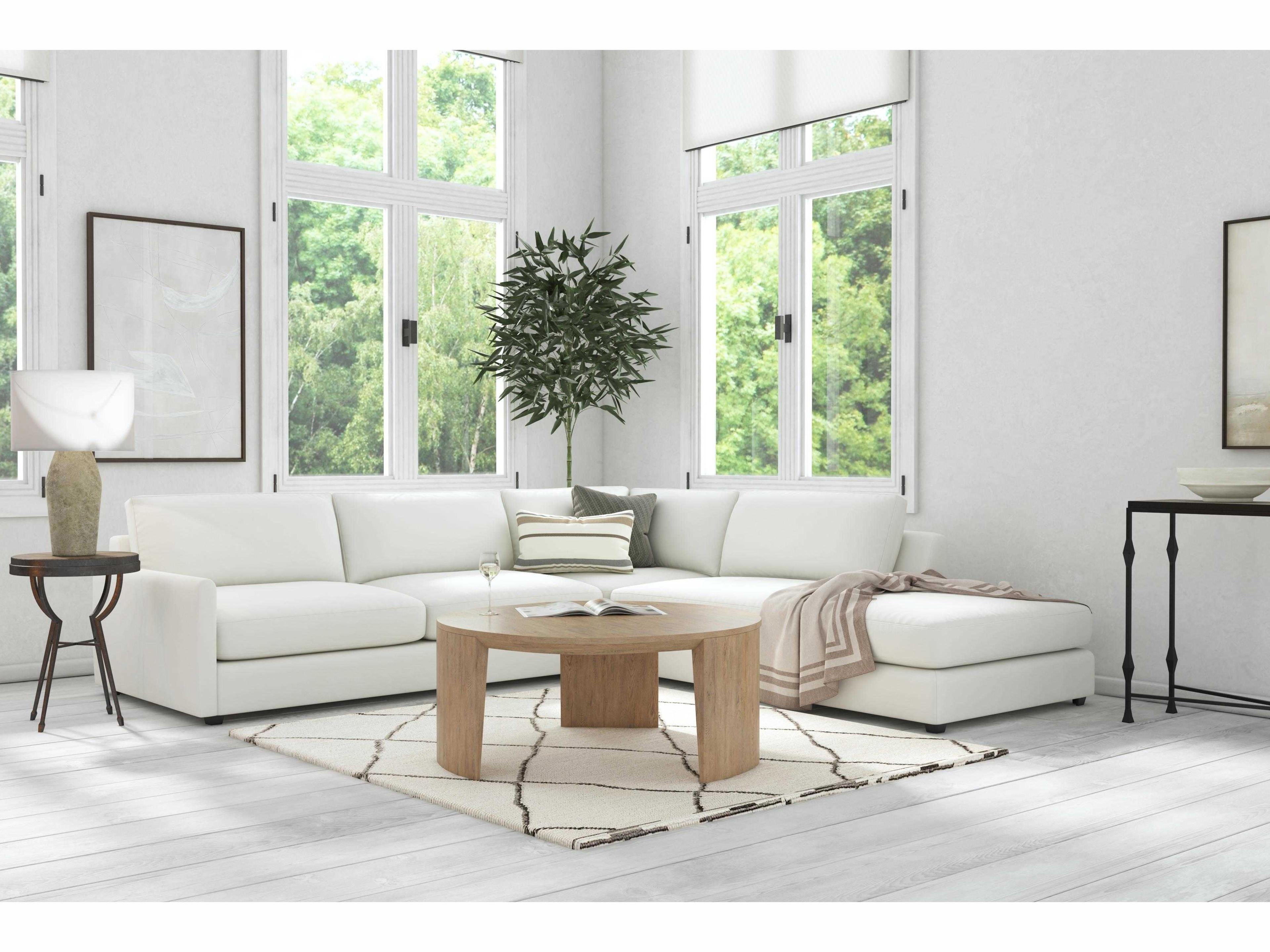 Luxecor Heritage Round Wood Natural Cocktail Table