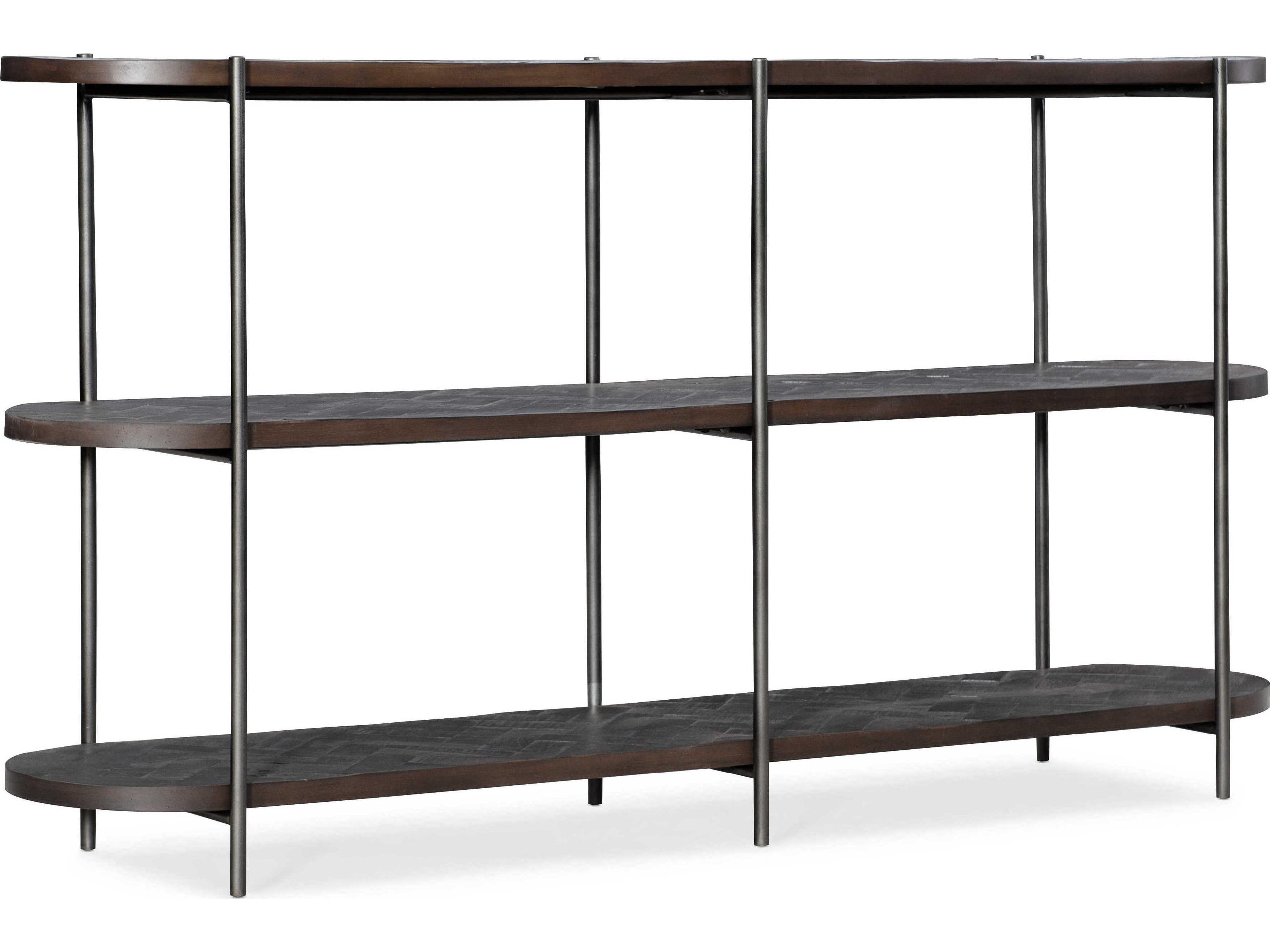 Commerce And Market Oval Dark Wood Console Table