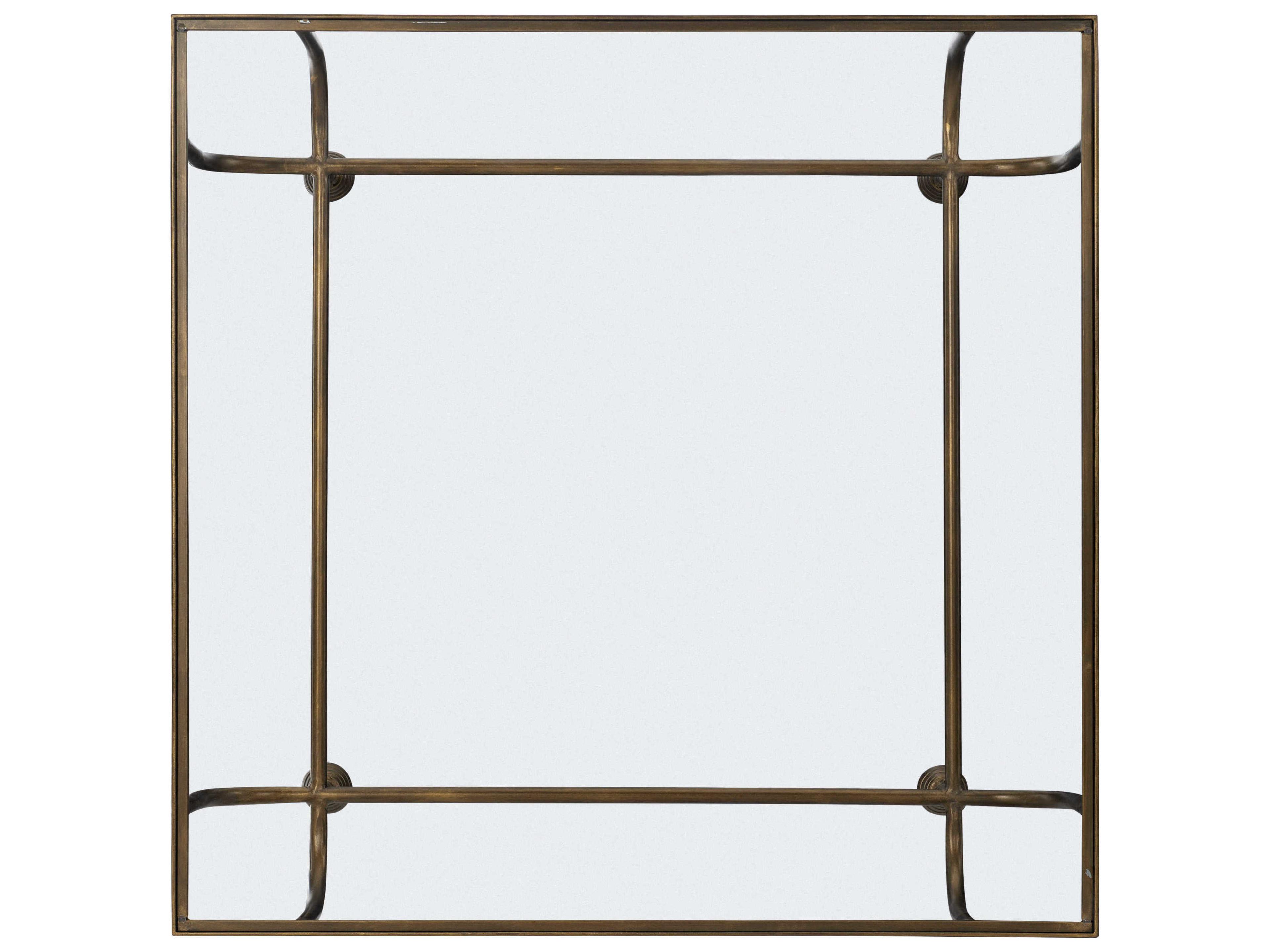 Luxecor Heritage Kiara Square Glass Gold Cocktail Table