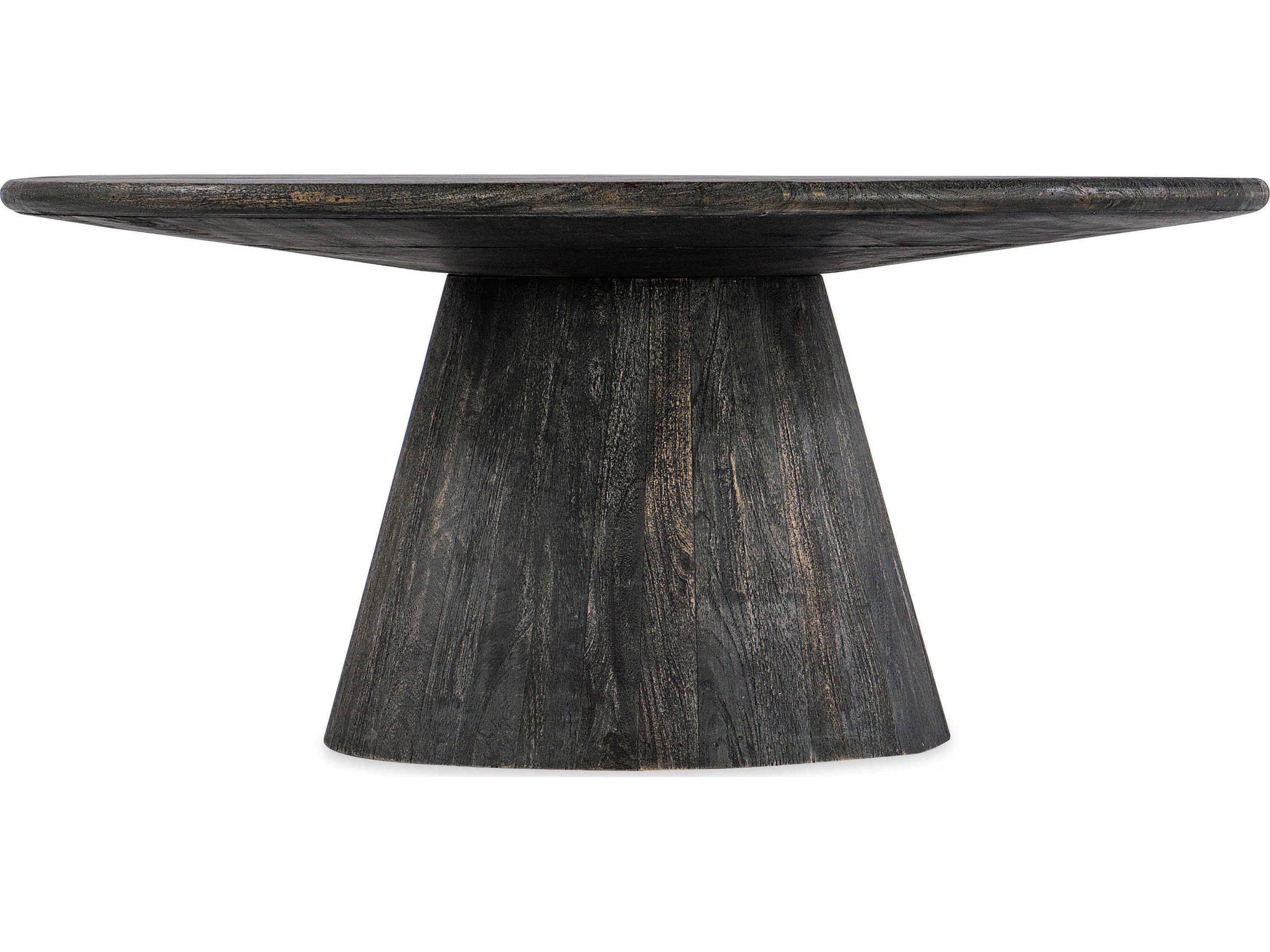 Hooker Furniture Commerce And Market Arness Round Wood Black Cocktail Table
