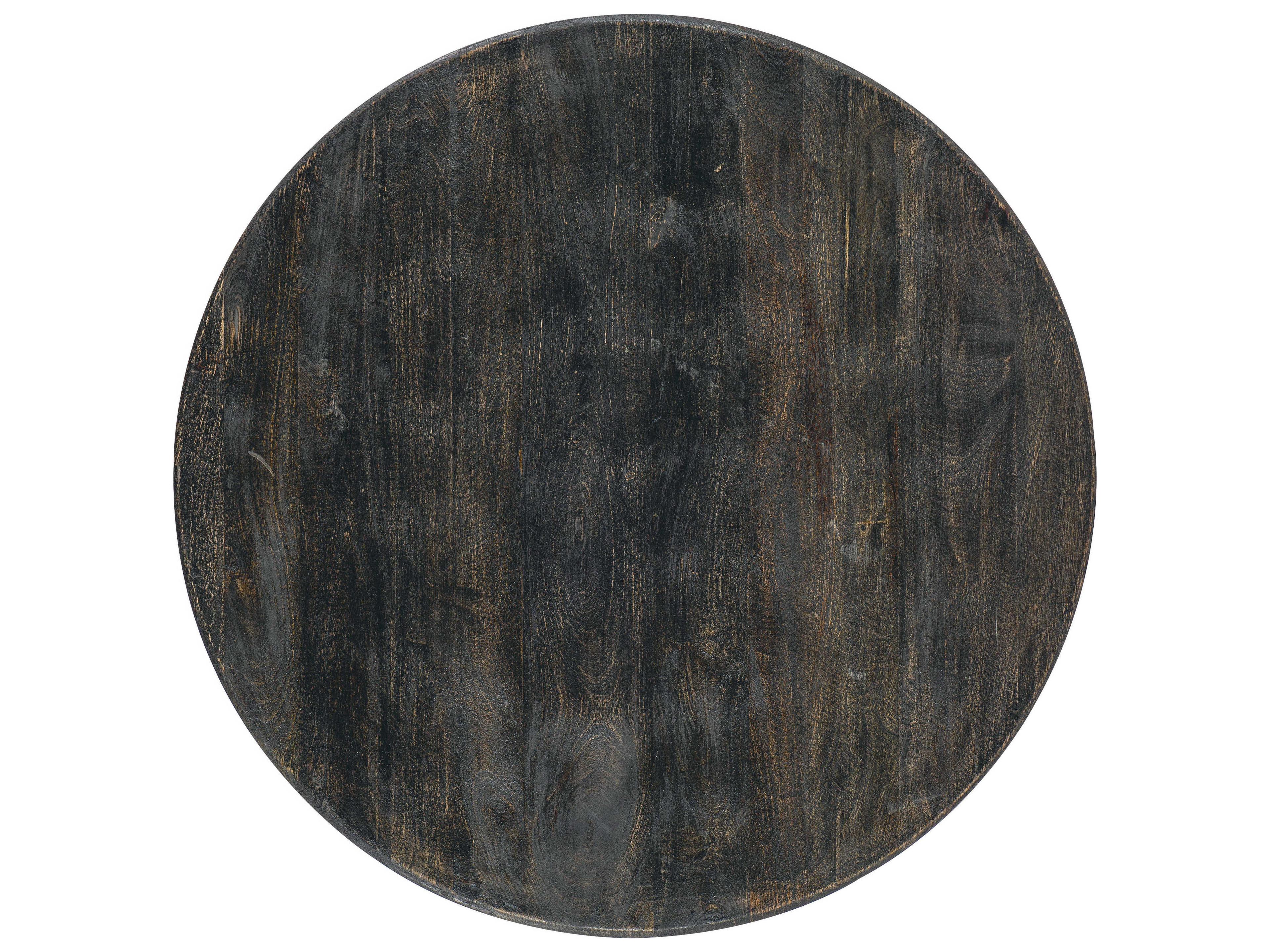Hooker Furniture Commerce And Market Arness Round Wood Black Cocktail Table