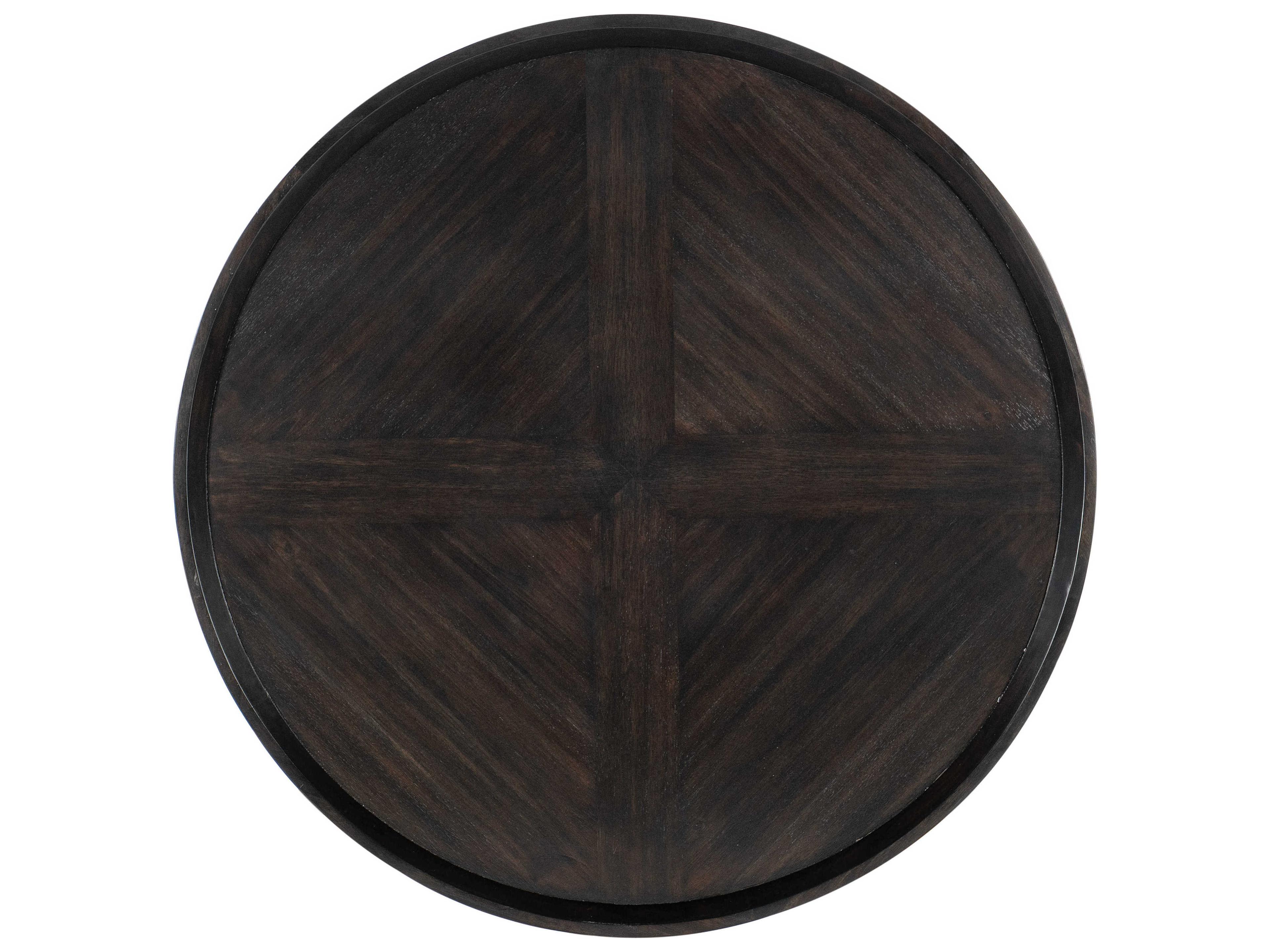 Luxecor Heritage Round Dark Wood Cocktail Table