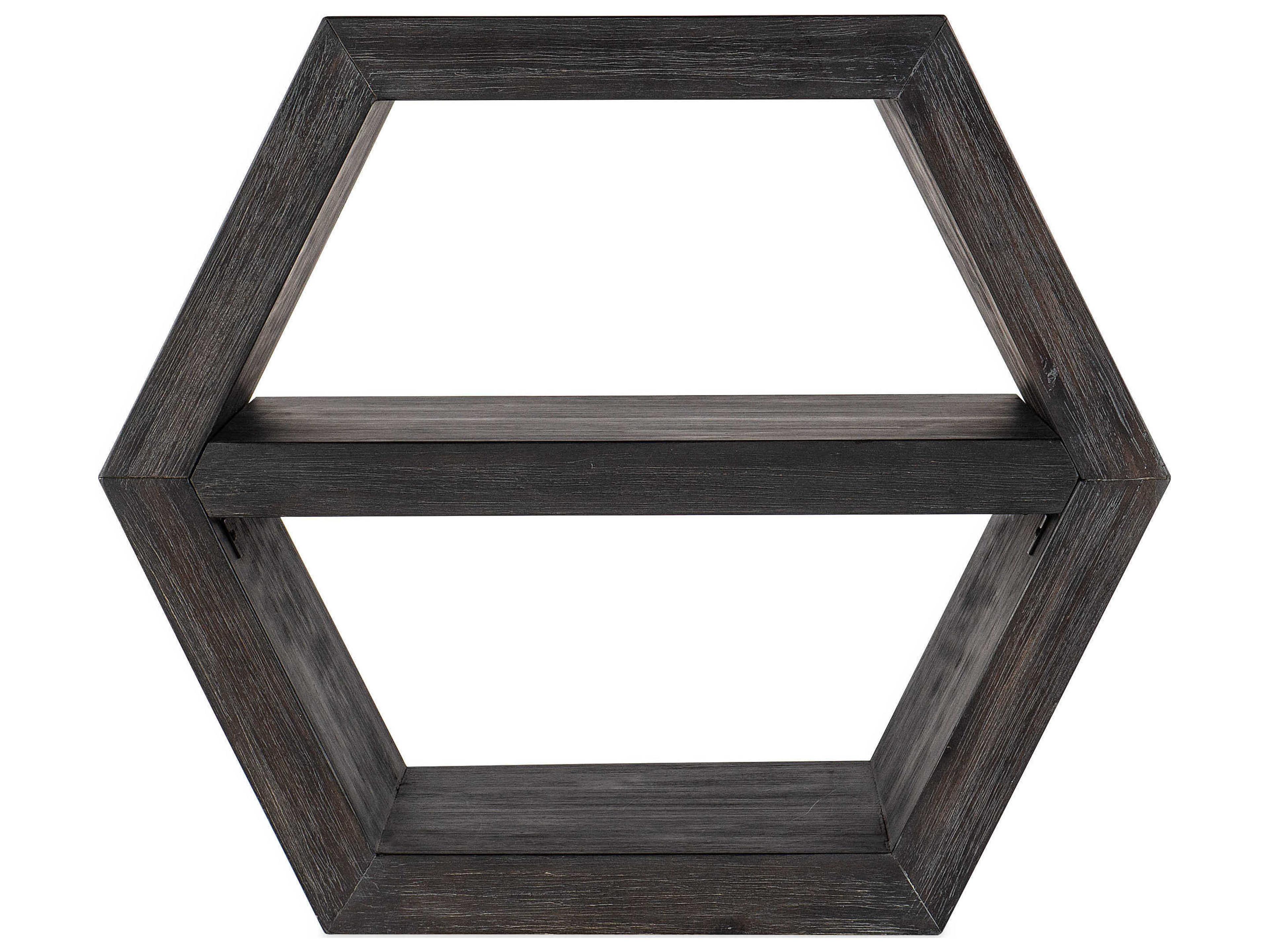 Luxecor Heritage Honeycomb Wood Black End Table