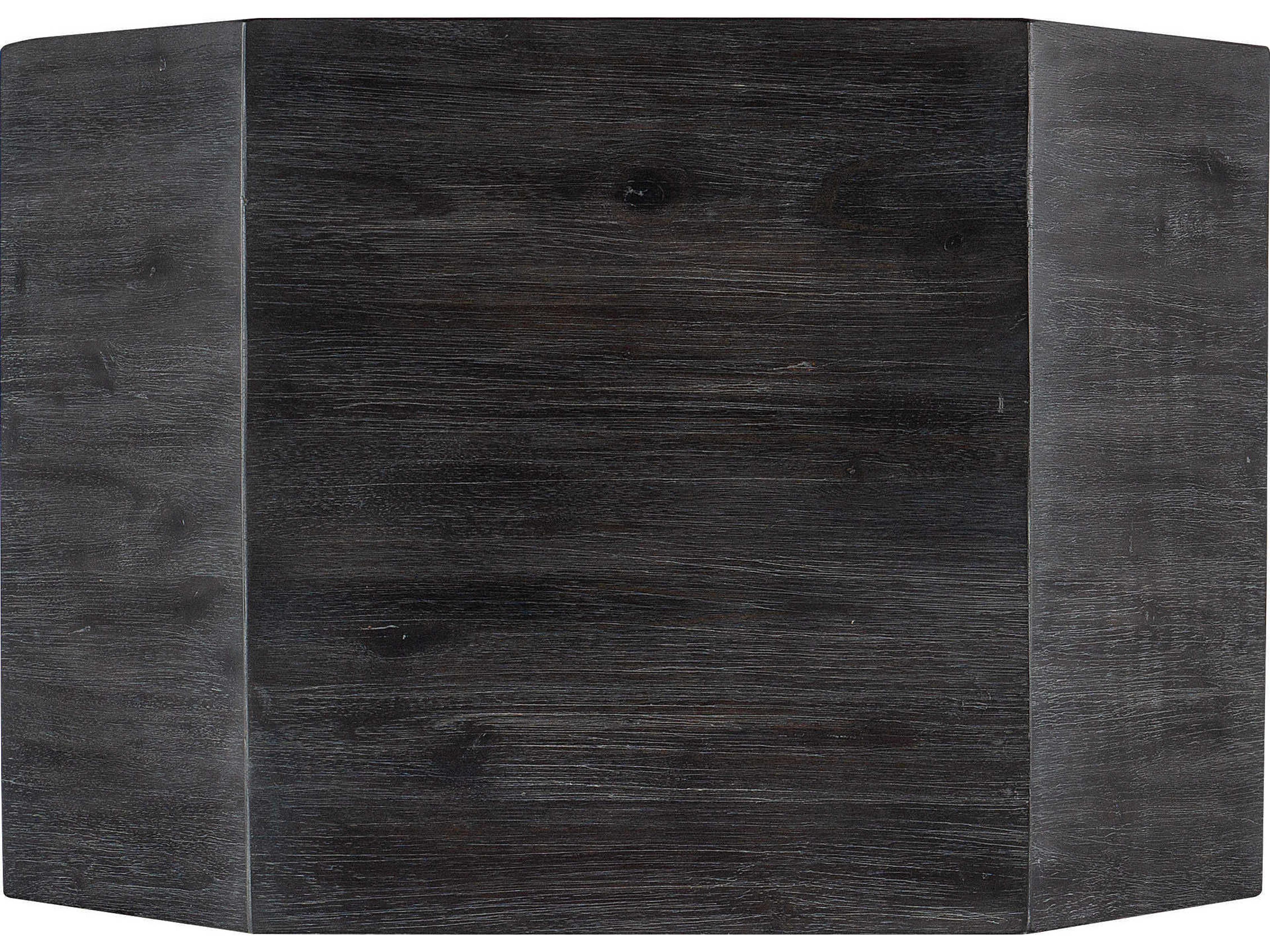 Luxecor Heritage Honeycomb Wood Black End Table