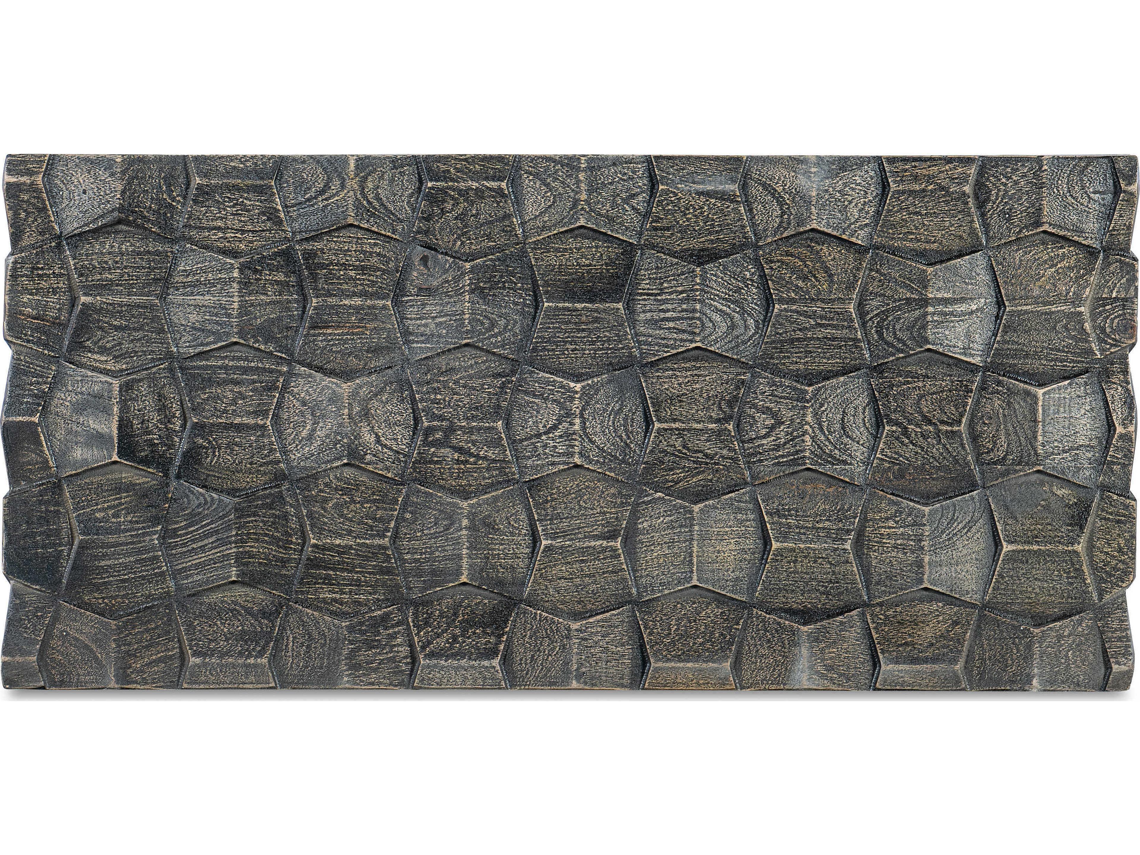 Hooker Furniture Commerce and Market Chiseling Square Wood Black Cocktail Table