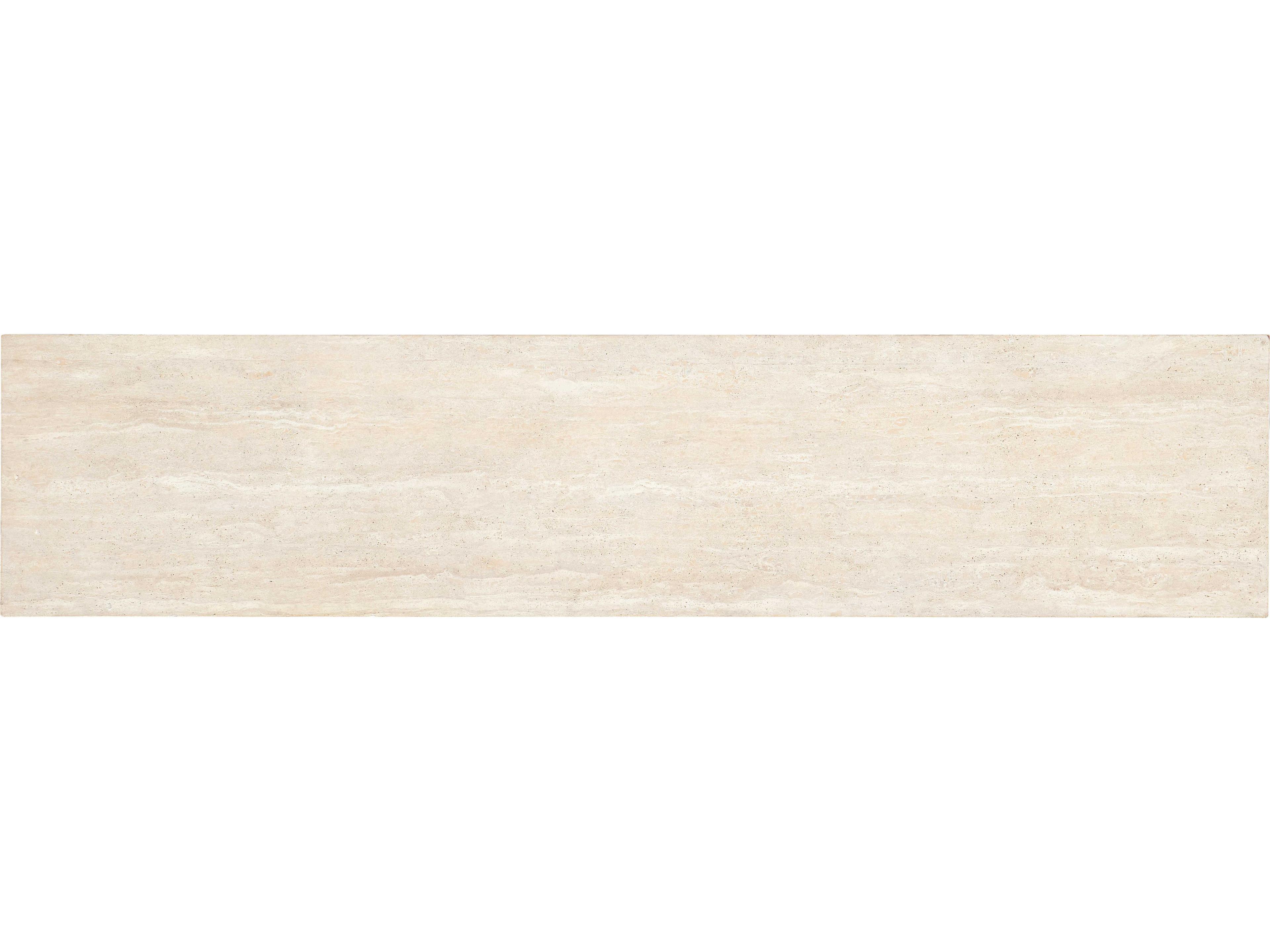 Hooker Furniture Commerce and Market Boomerang Rectangular Cream Travertine Marble Natural Gray Console Table