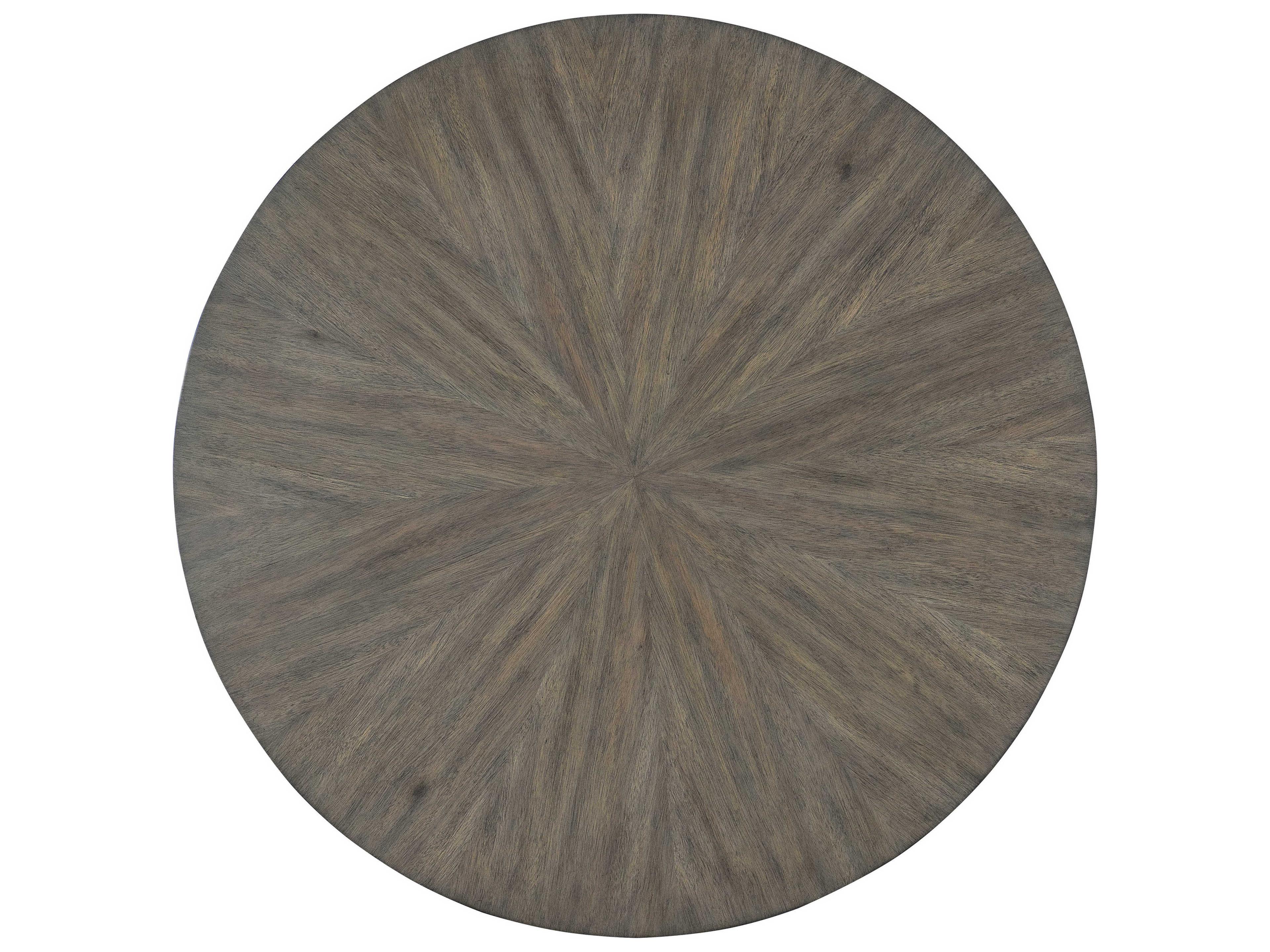 Hooker Furniture Commerce and Market Skyline Round Wood Dark Brown Bronze Cocktail Table