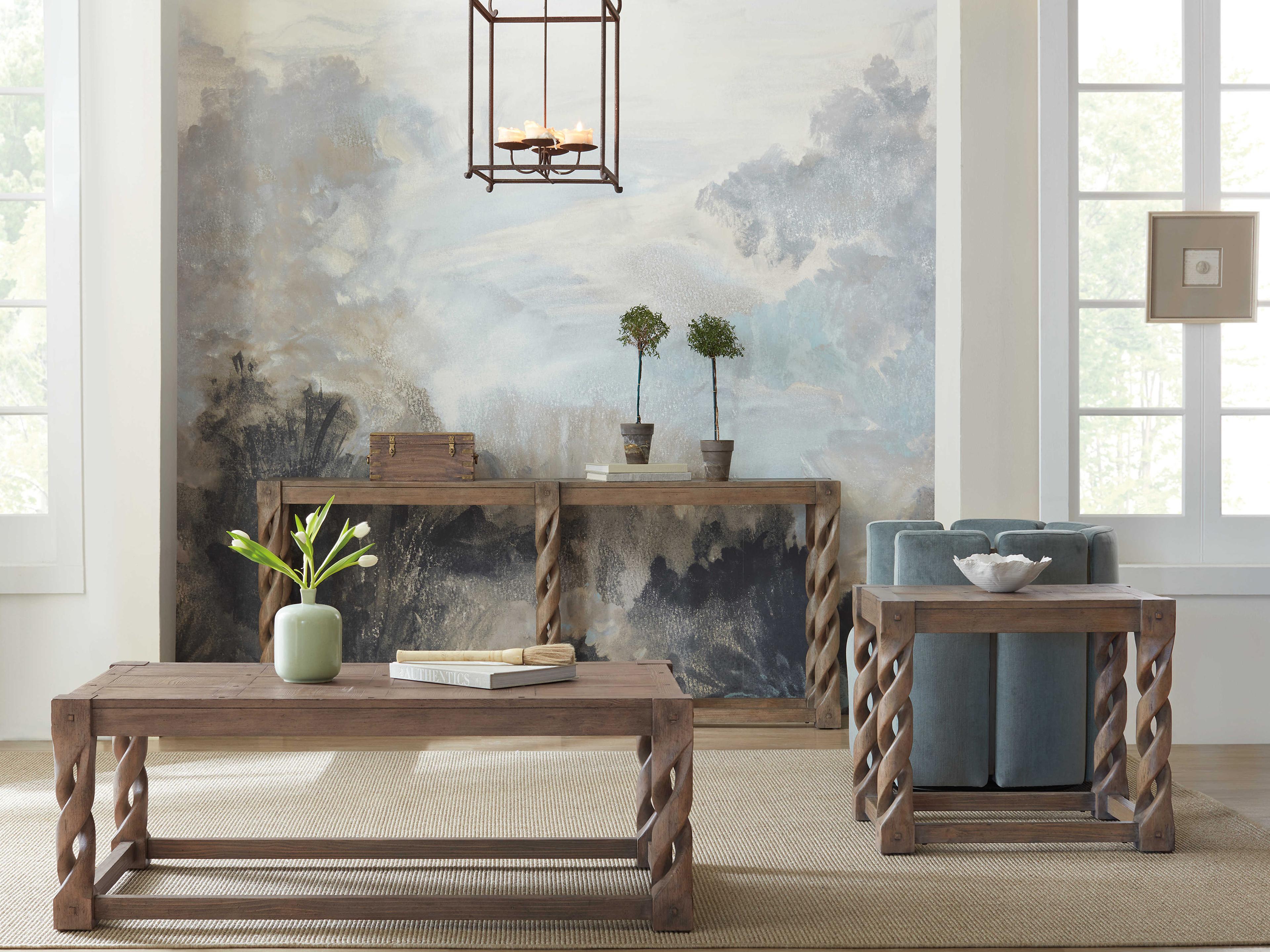 Hooker Furniture Commerce And Market Jack O'bein Rectangular Wood Long Skinny Console Table