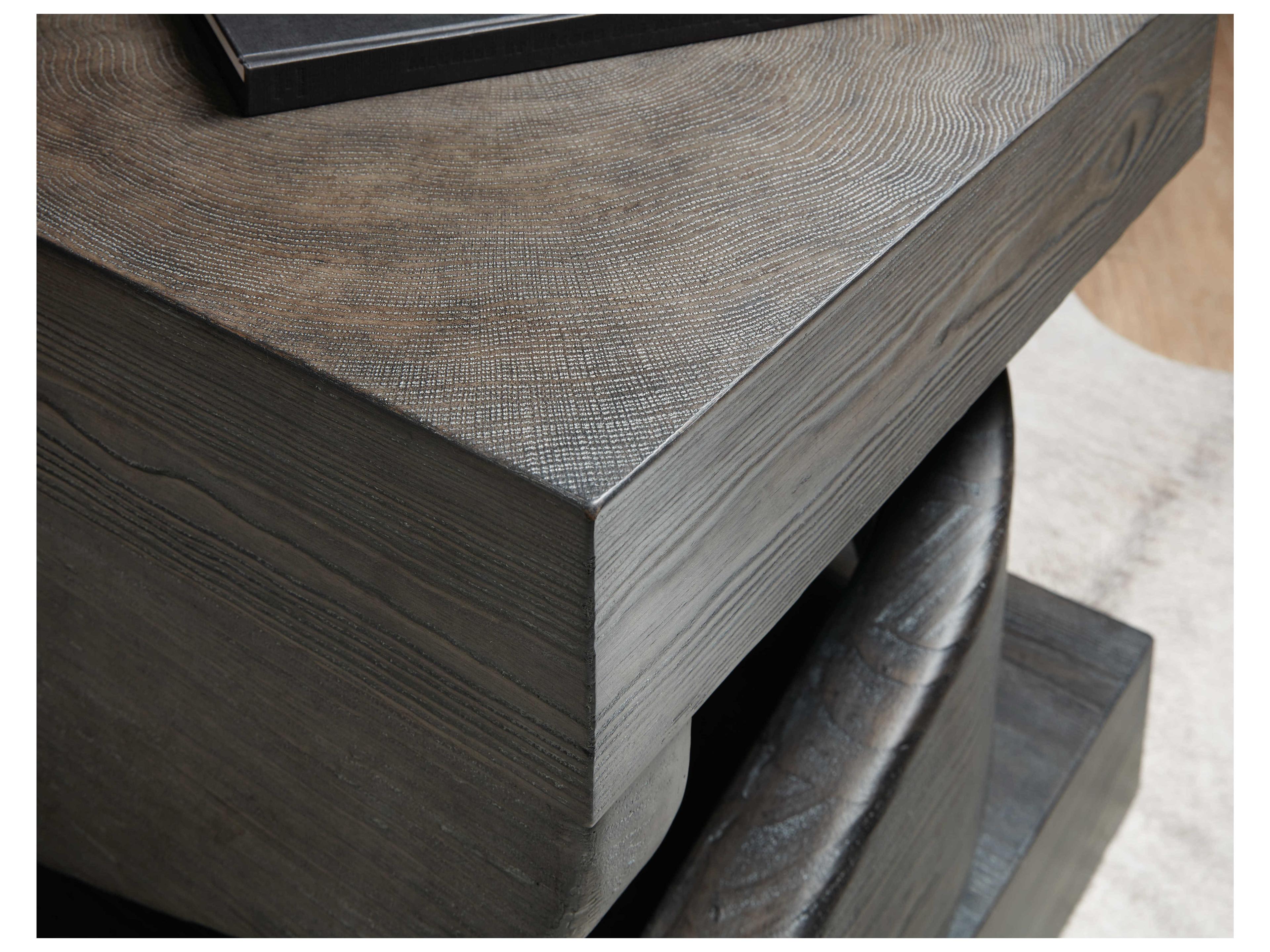 Hooker Furniture Commerce And Market Twister Square Dark Wood End Table