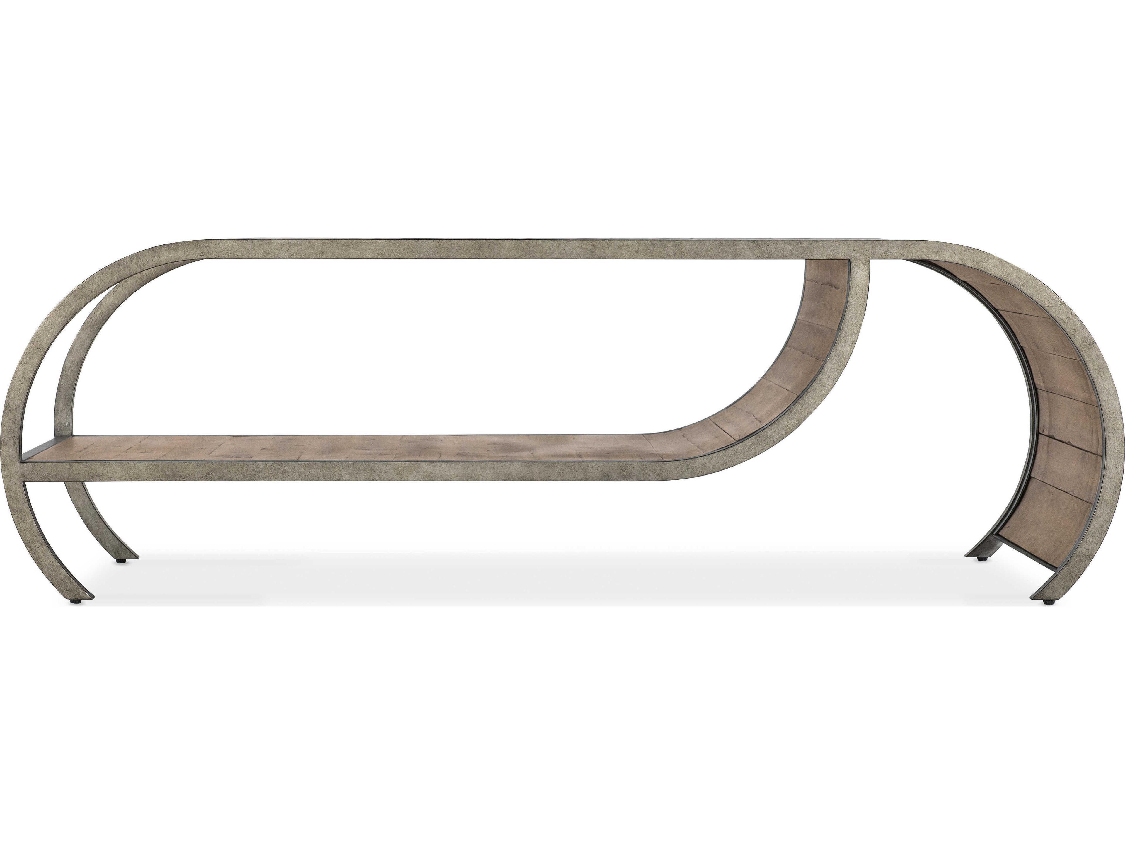 Hooker Furniture Commerce And Market Open Ended Rectangular Wood Cocktail Table