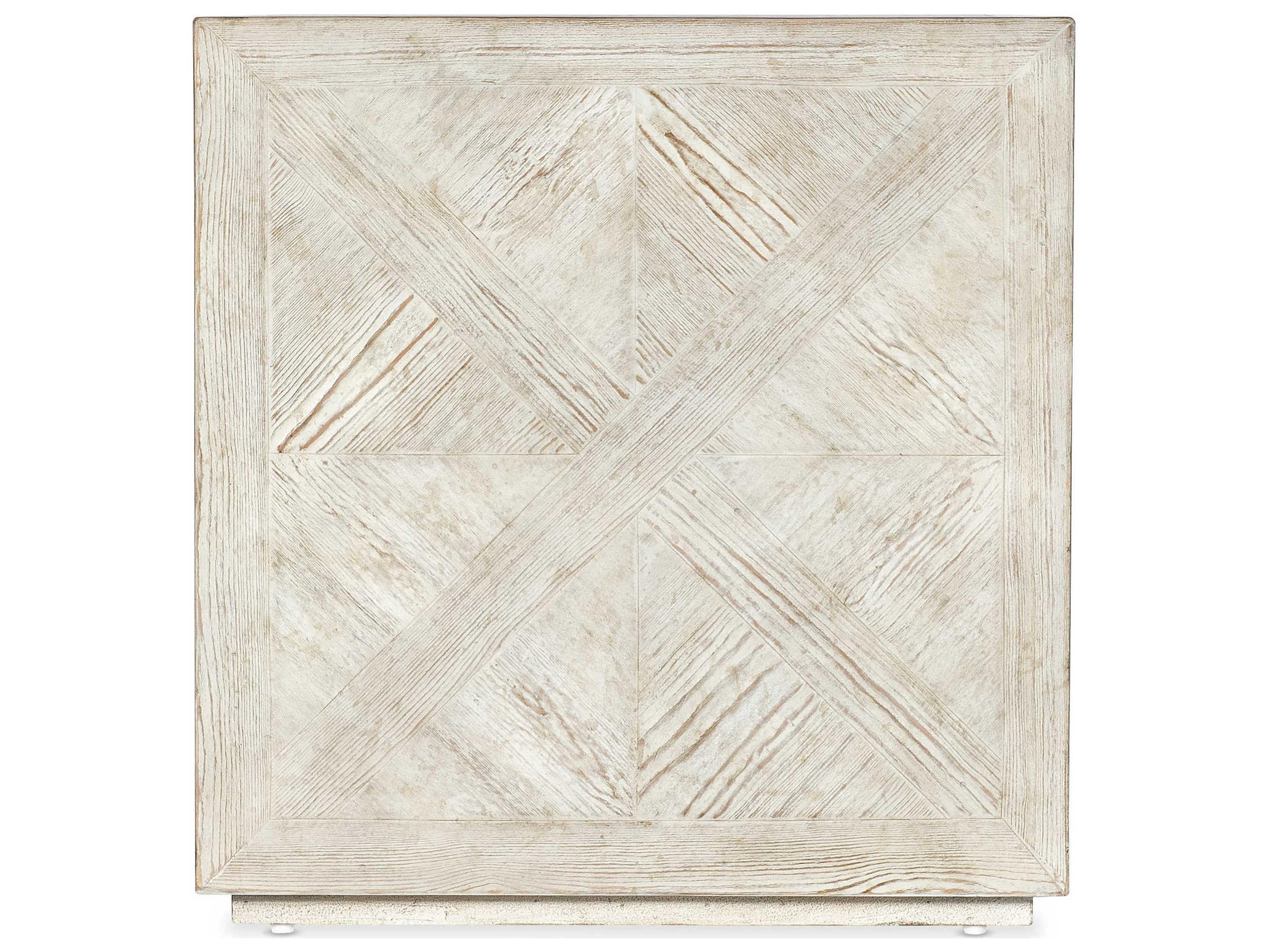 Hooker Furniture Commerce And Market Block Buster Square White Wood End Table