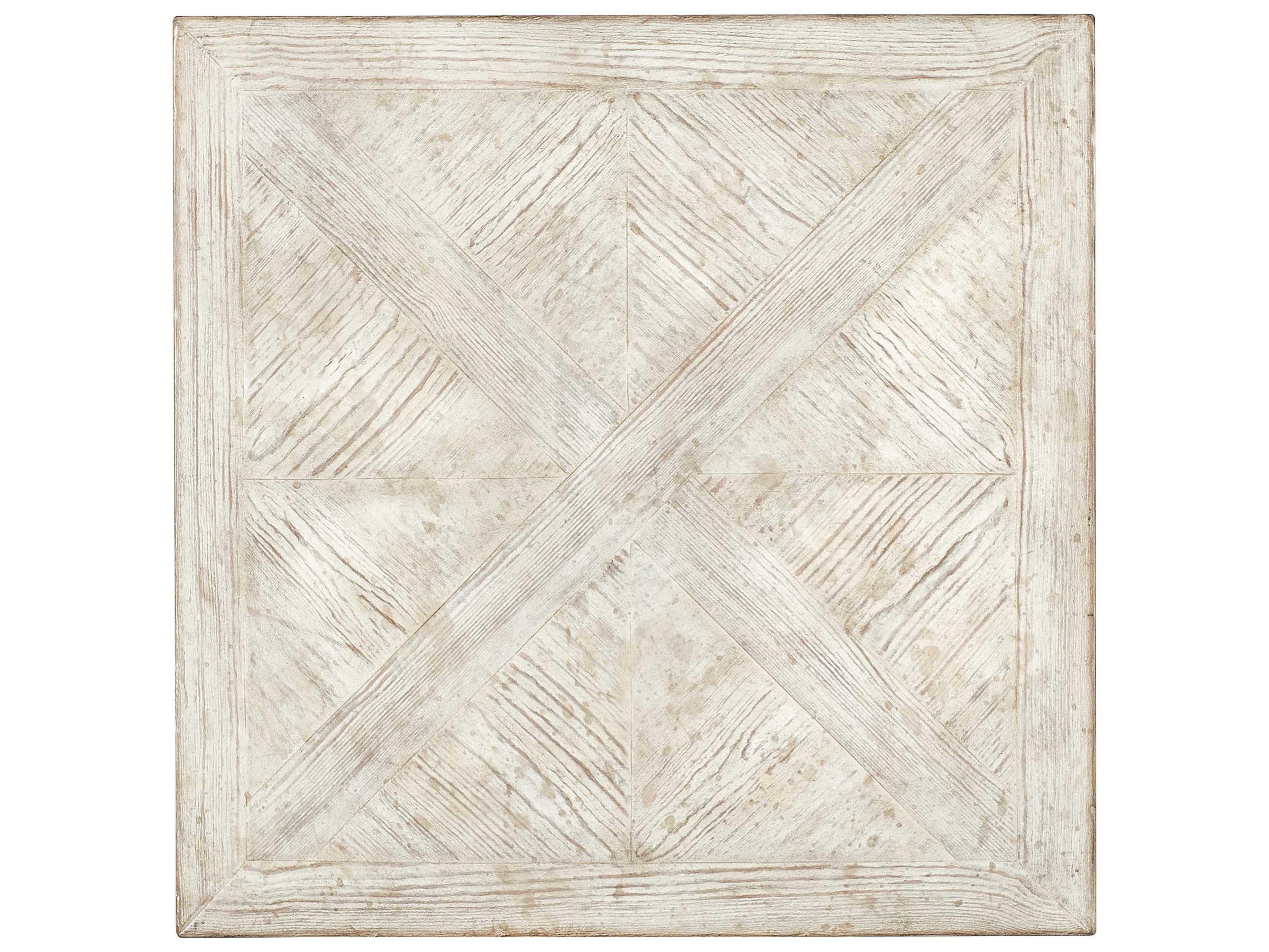 Hooker Furniture Commerce And Market Block Buster Square White Wood End Table