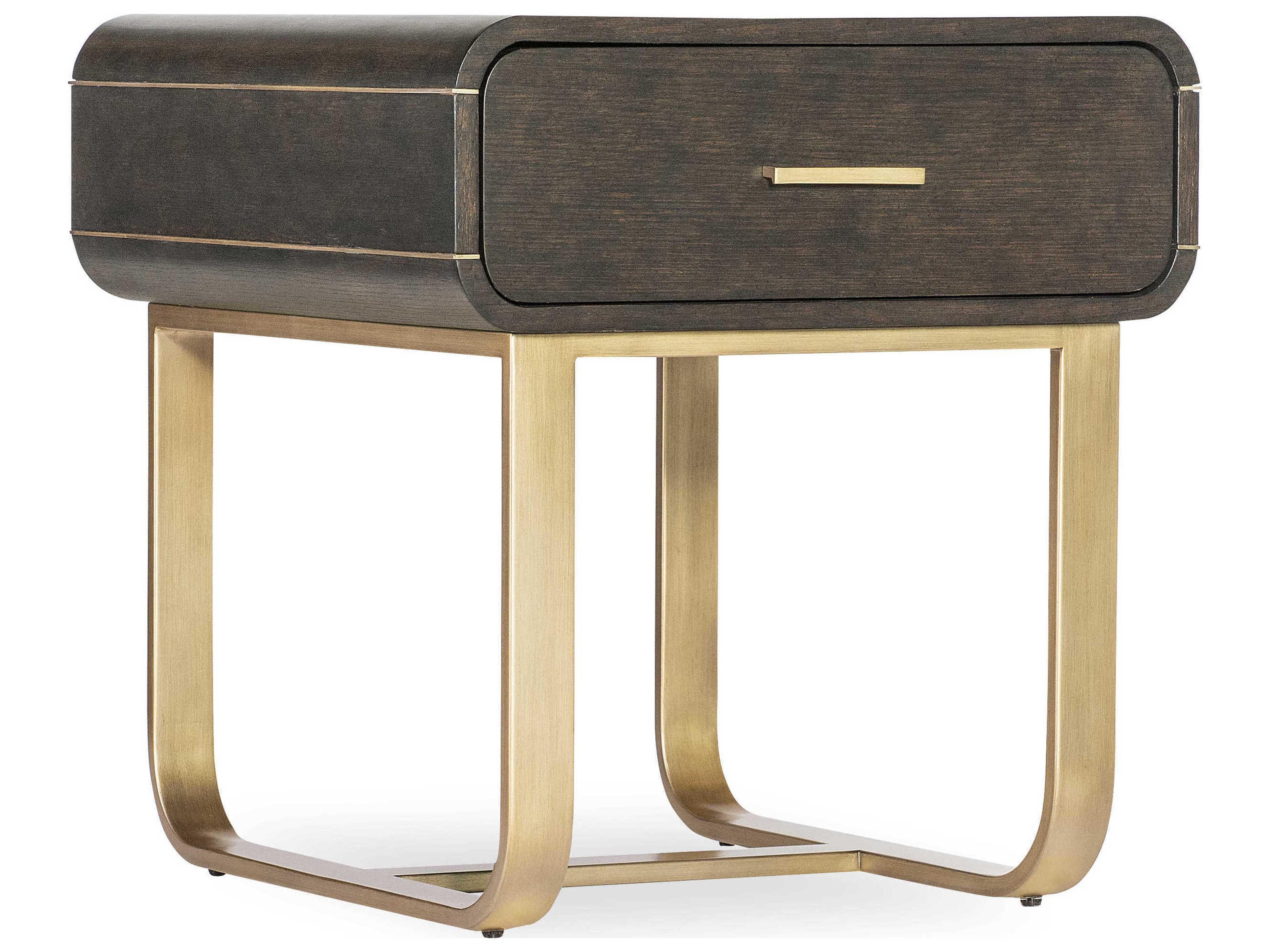 Hooker Furniture Commerce And Market Metropolitan Rectangular Dark Wood End Table