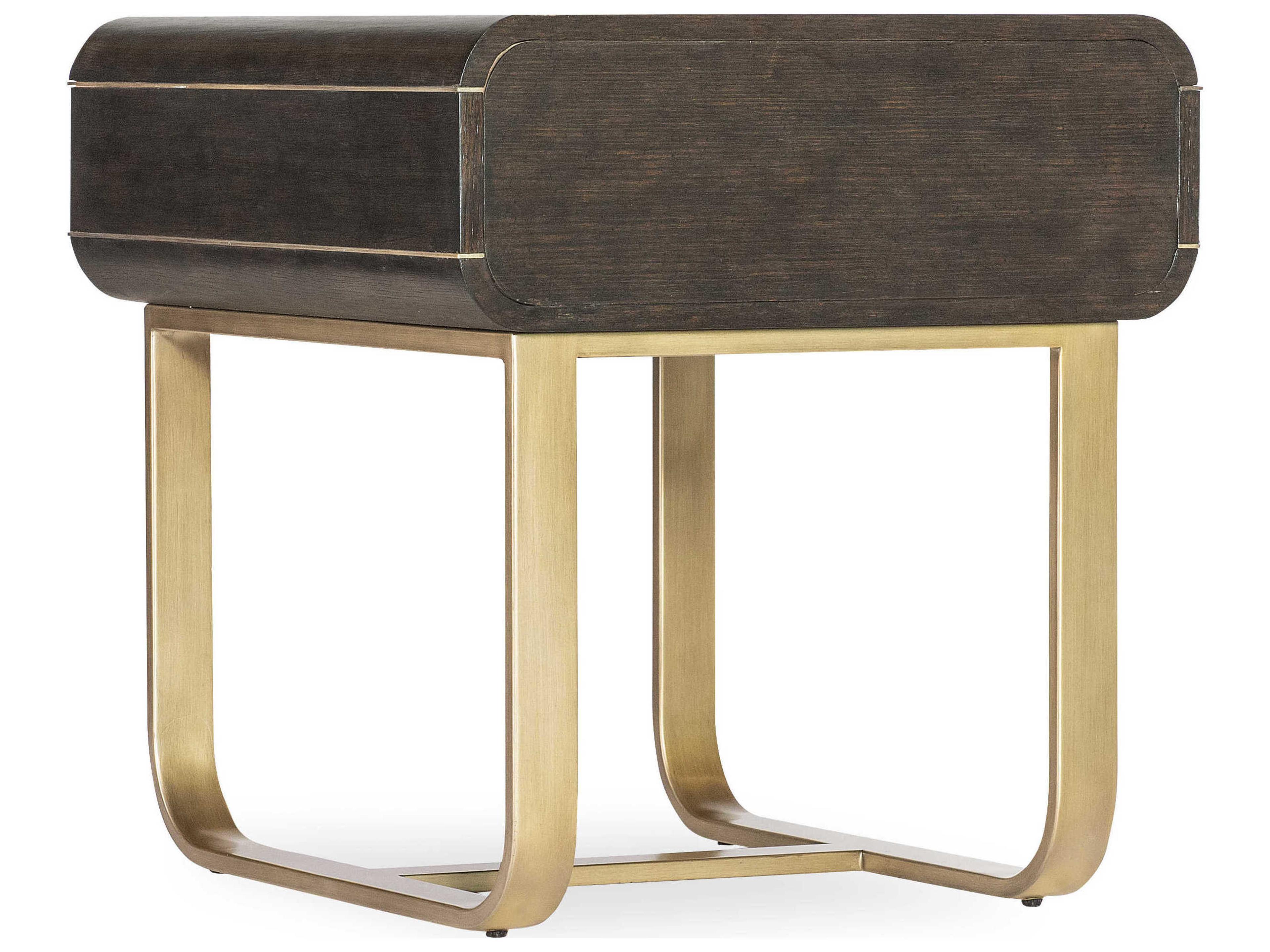 Hooker Furniture Commerce And Market Metropolitan Rectangular Dark Wood End Table