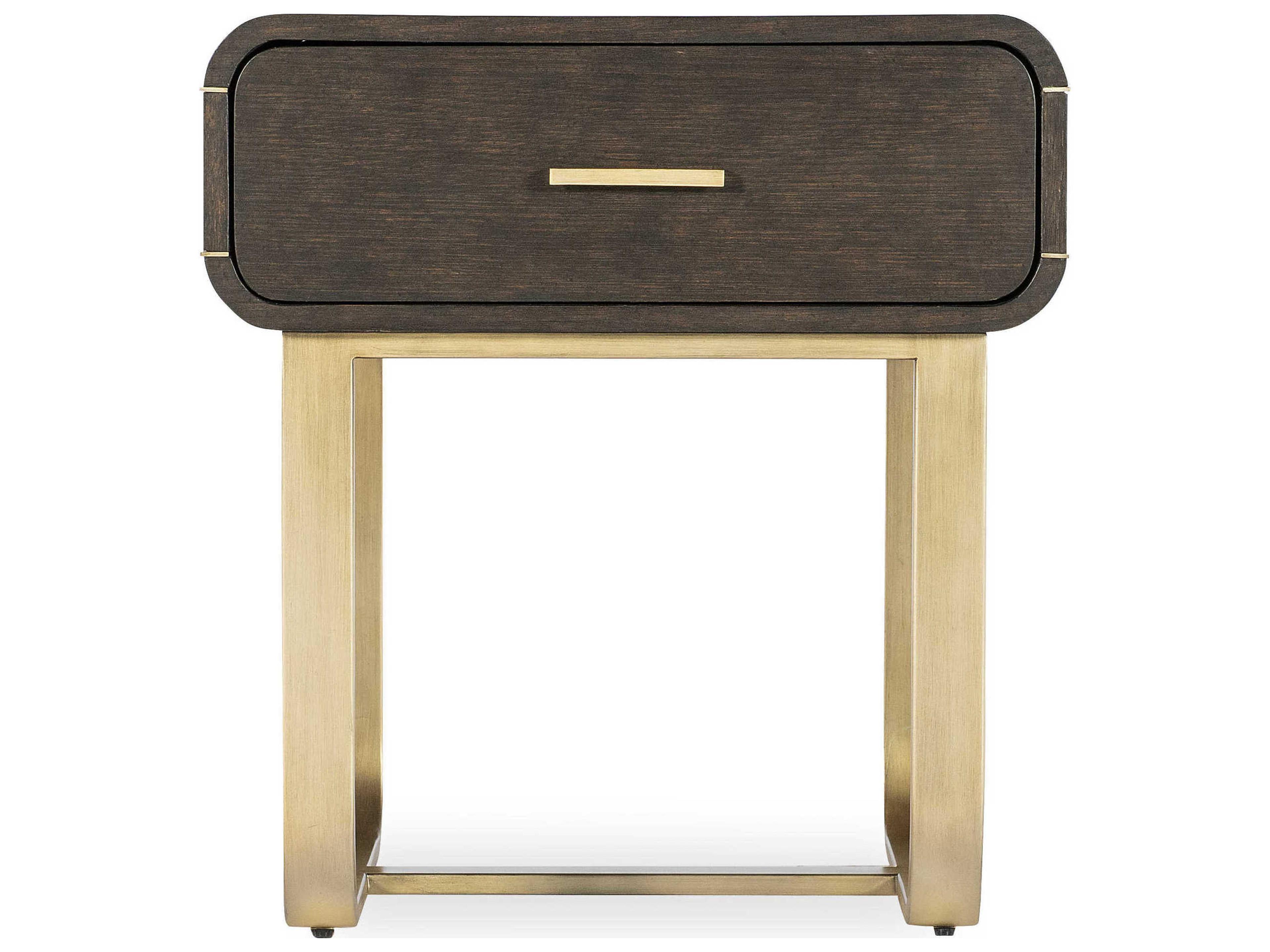 Hooker Furniture Commerce And Market Metropolitan Rectangular Dark Wood End Table