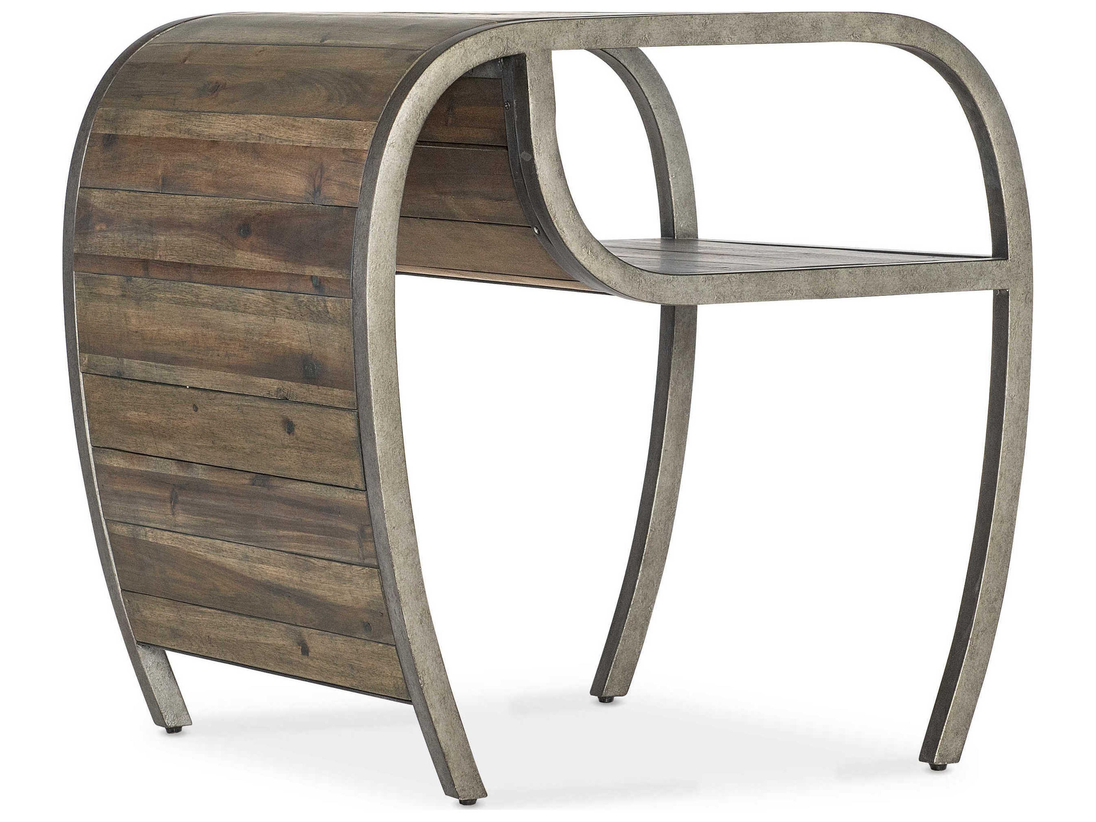 Hooker Furniture Commerce And Market Open Ended Rectangular Wood End Table