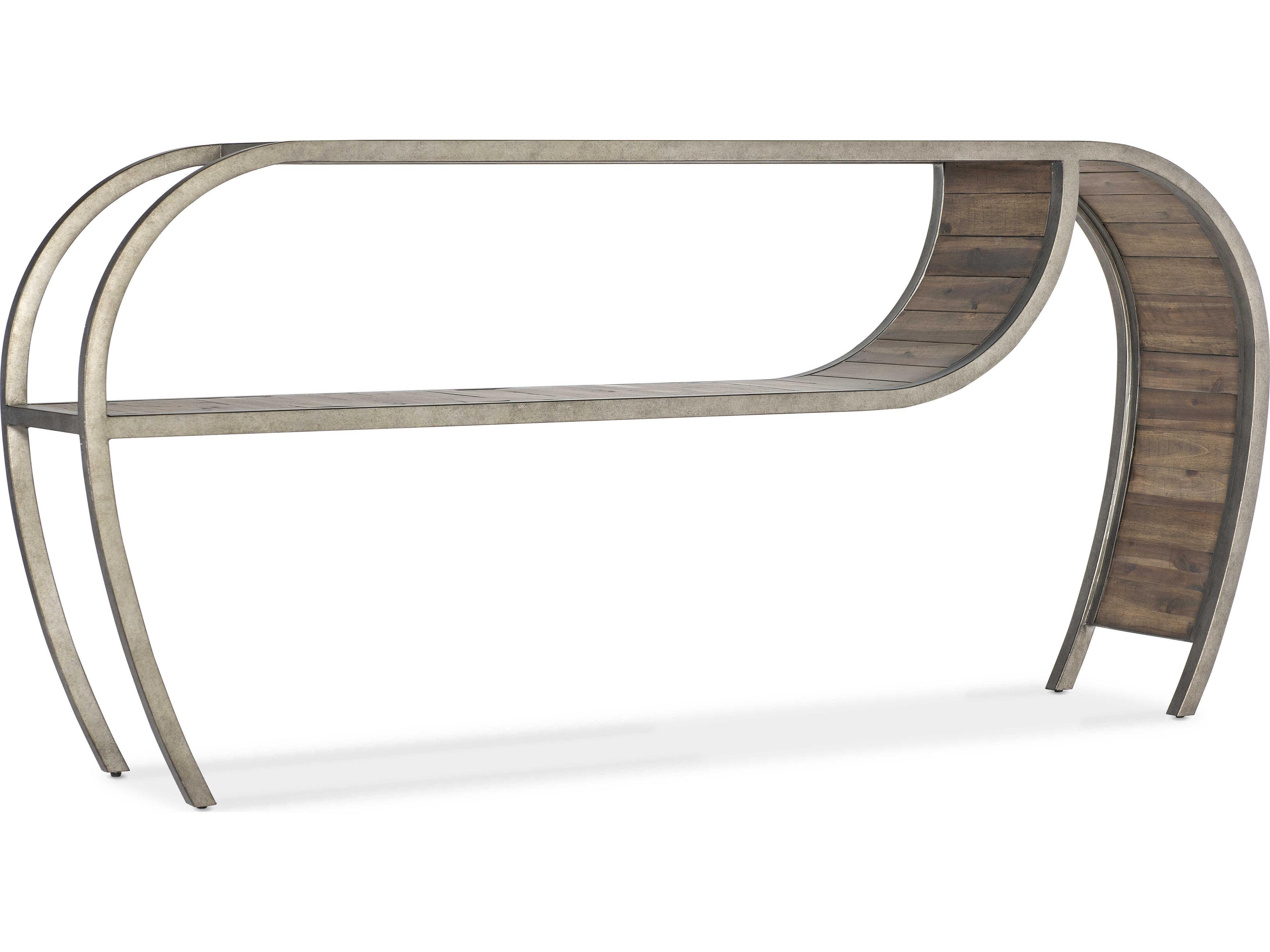 Commerce And Market Open Ended Rectangular Wood Console Table