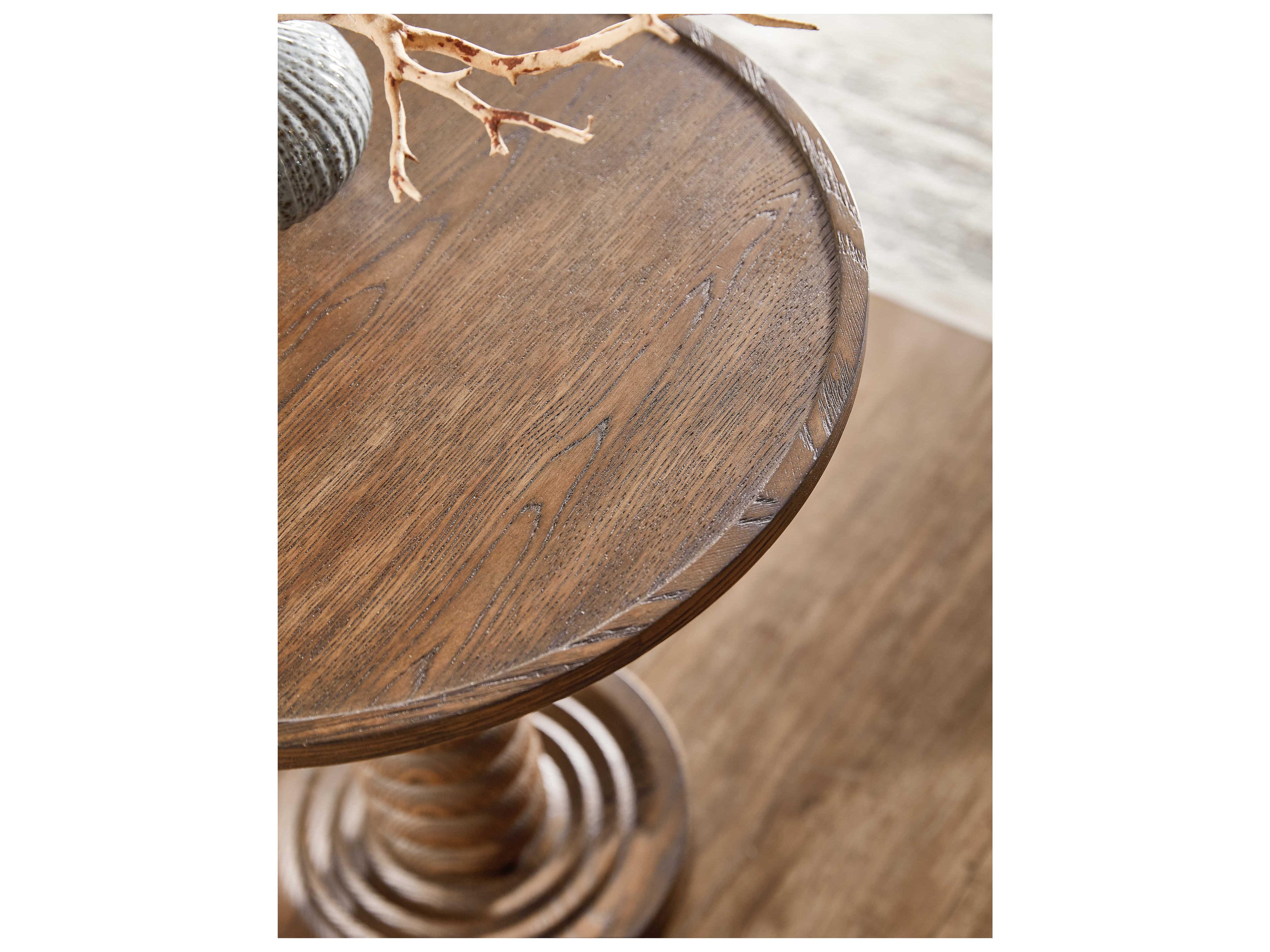 Hooker Furniture Commmarket Round Wood End Table